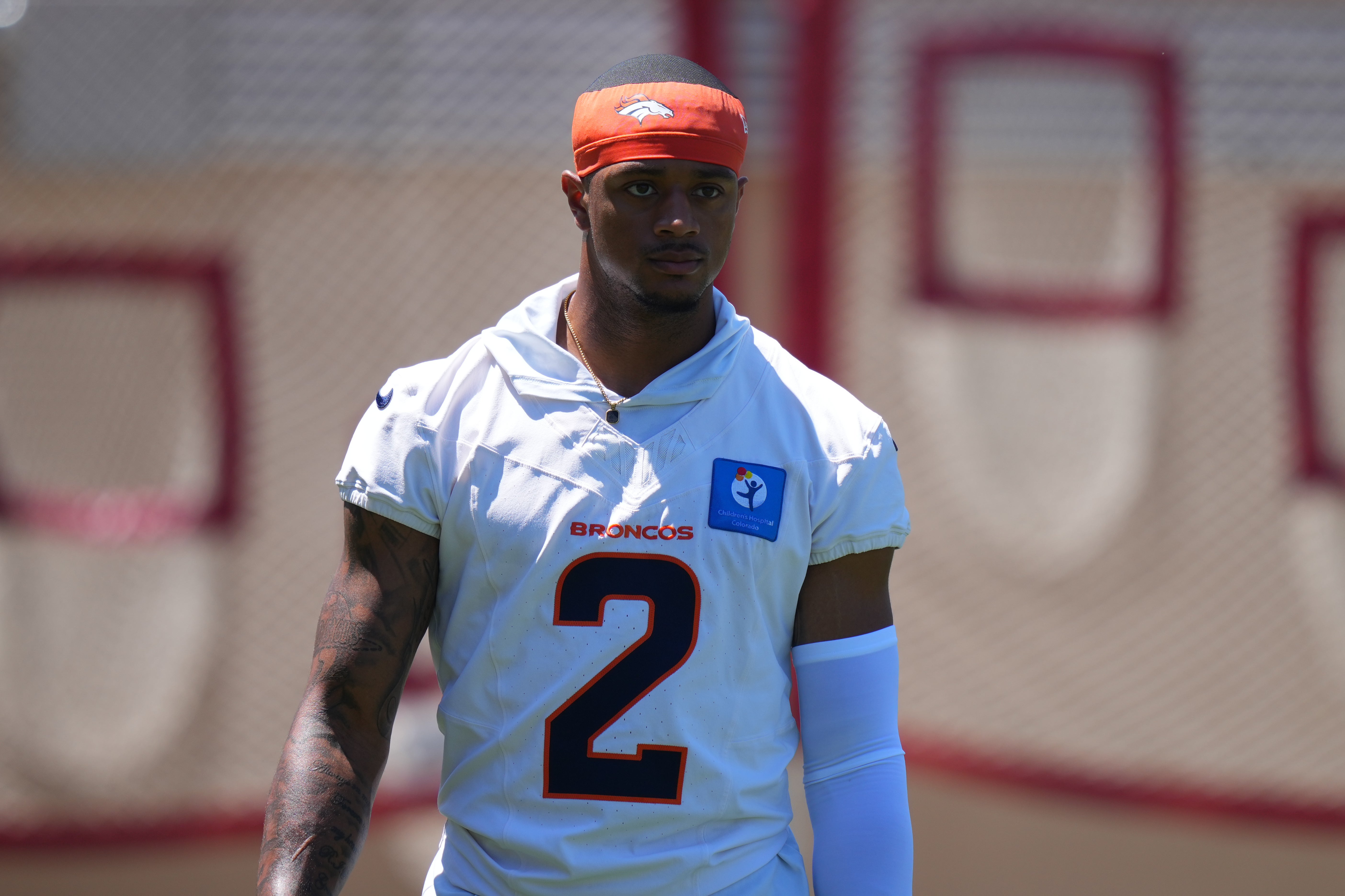 Jun 10, 2025; Denver, CO, USA;Denver Broncos cornerback Pat Surtain II (2) during minicamp at Broncos Park Powered by CommonSpirit.