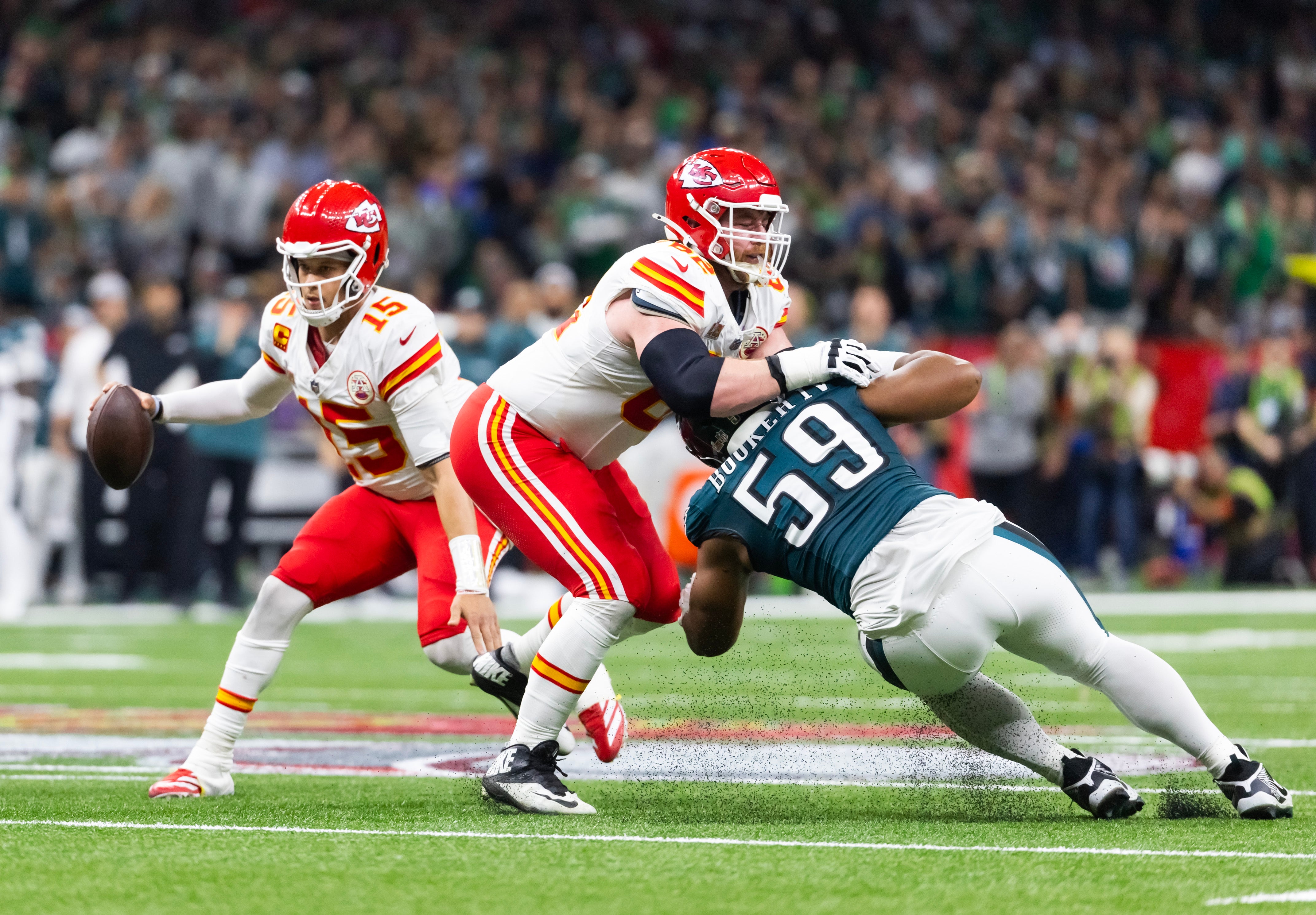 Kansas City Chiefs Patrick Mahomes Philadelphia Eagles defensive tackle Thomas Booker