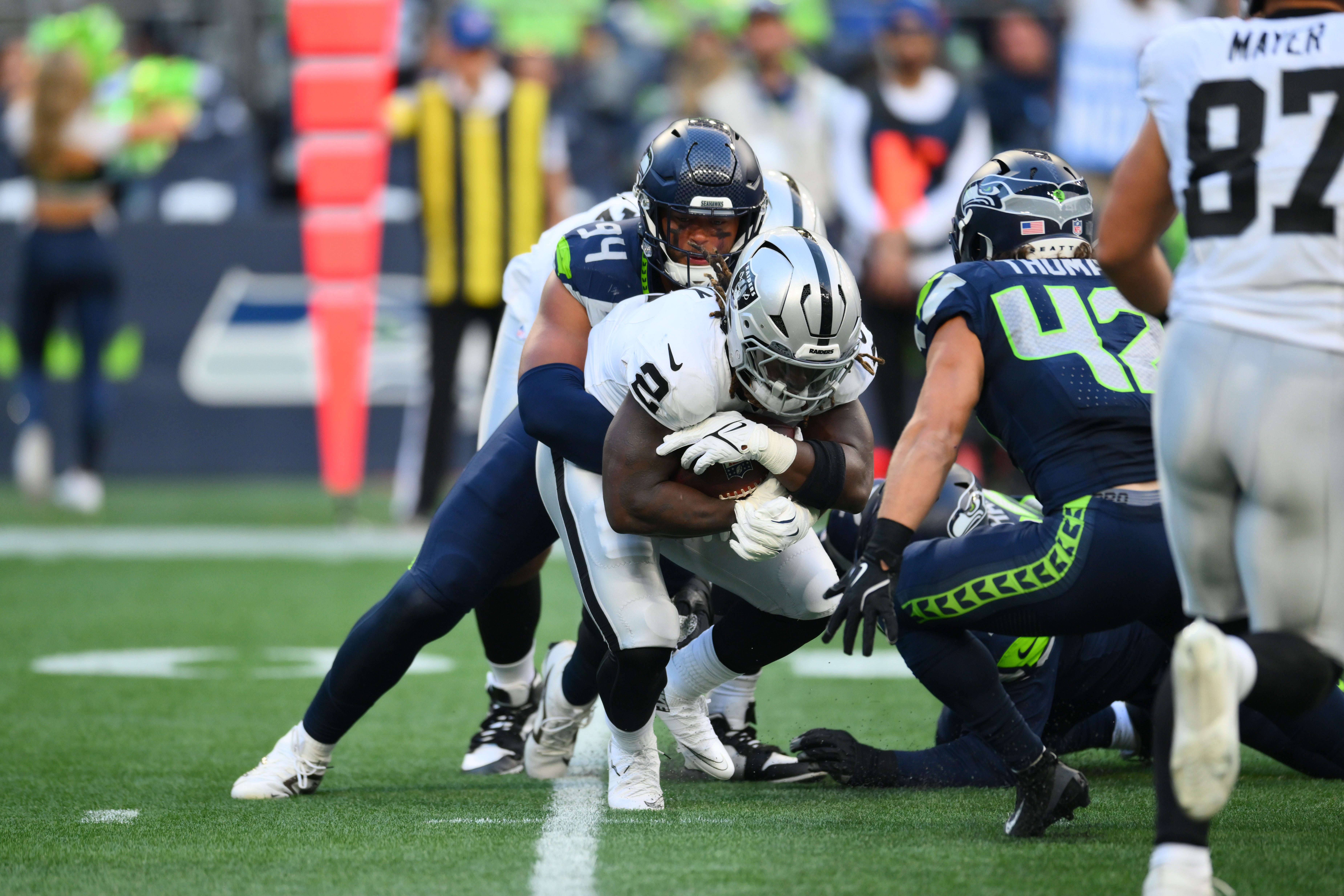 Las Vegas Raiders running back Ashton Jeanty preseason game vs. the Seattle Seahawks