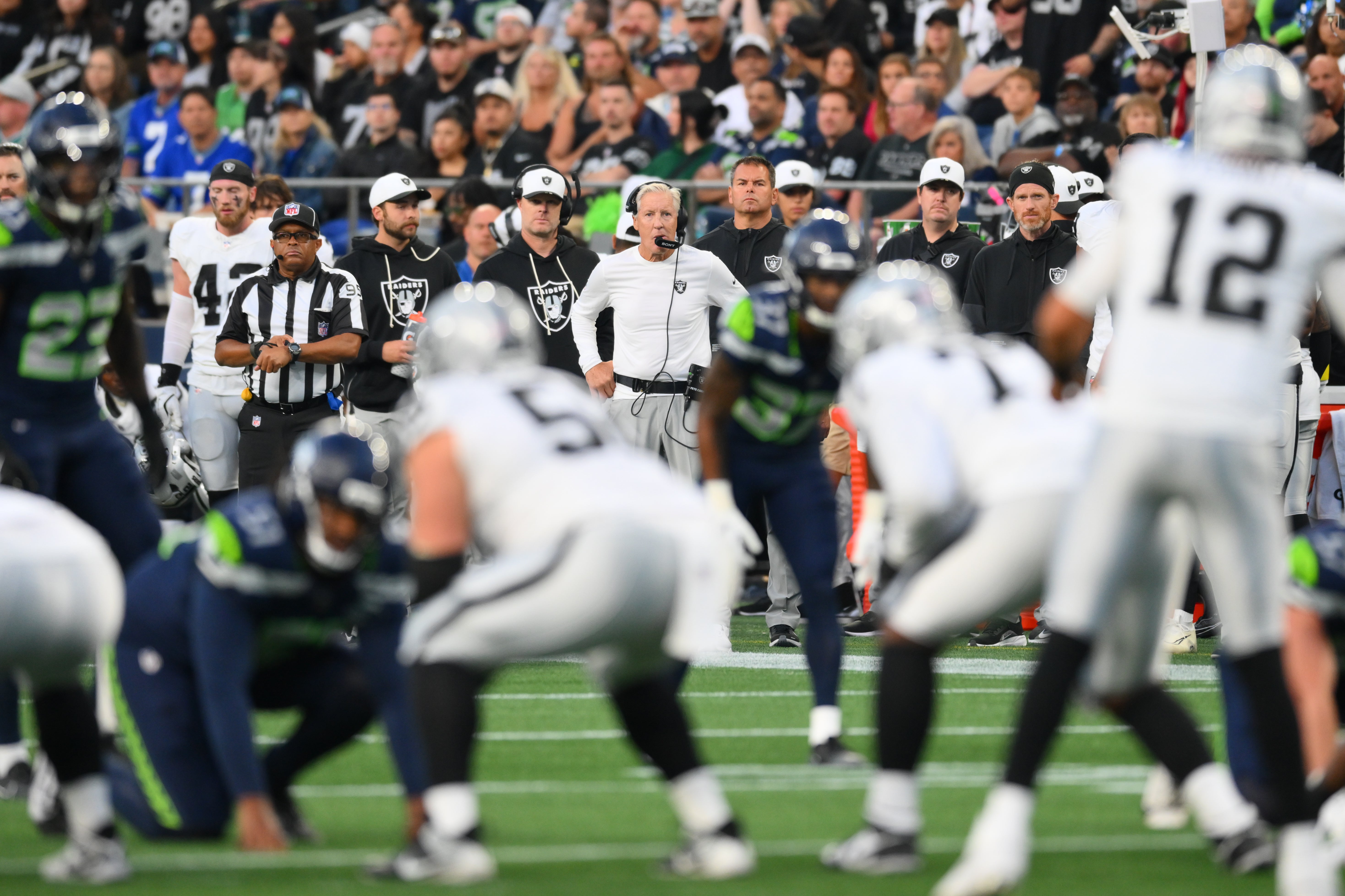 Las Vegas Raiders head coach Pete Carroll vs. Seattle Seahawks in the preseason