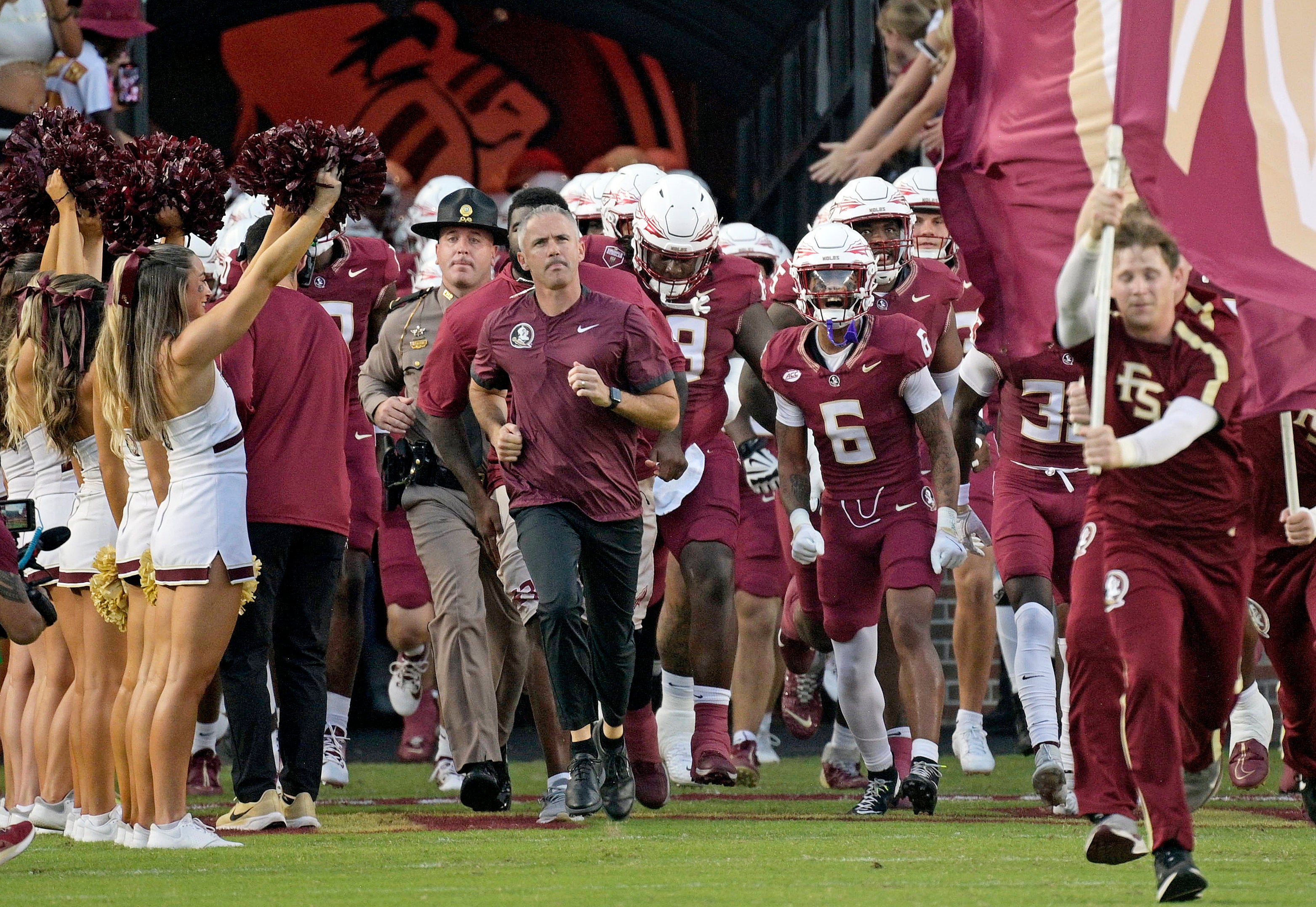Florida State Seminoles head coach Mike Norvell