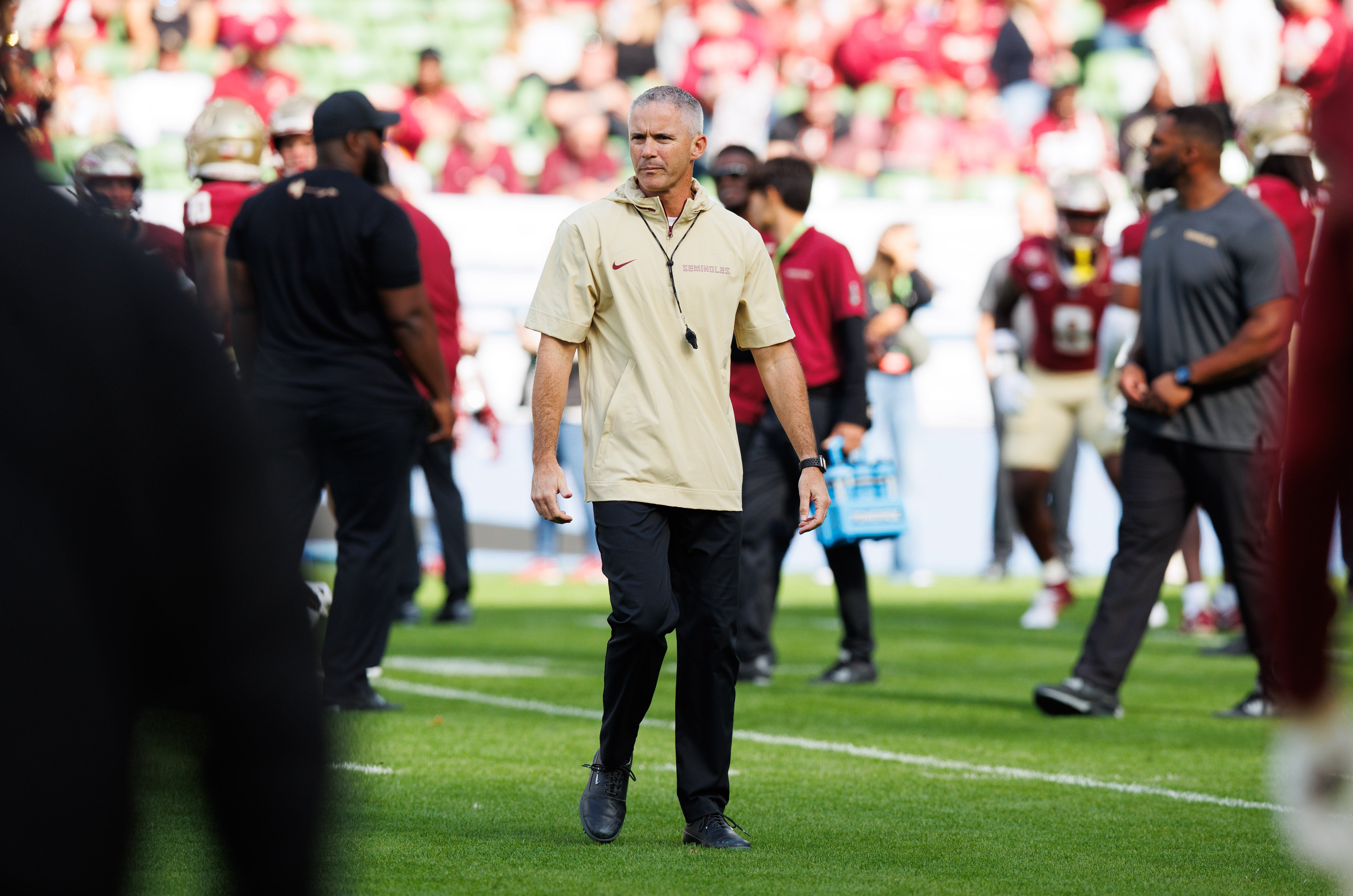 Florida State Seminoles head coach Mike Norvell