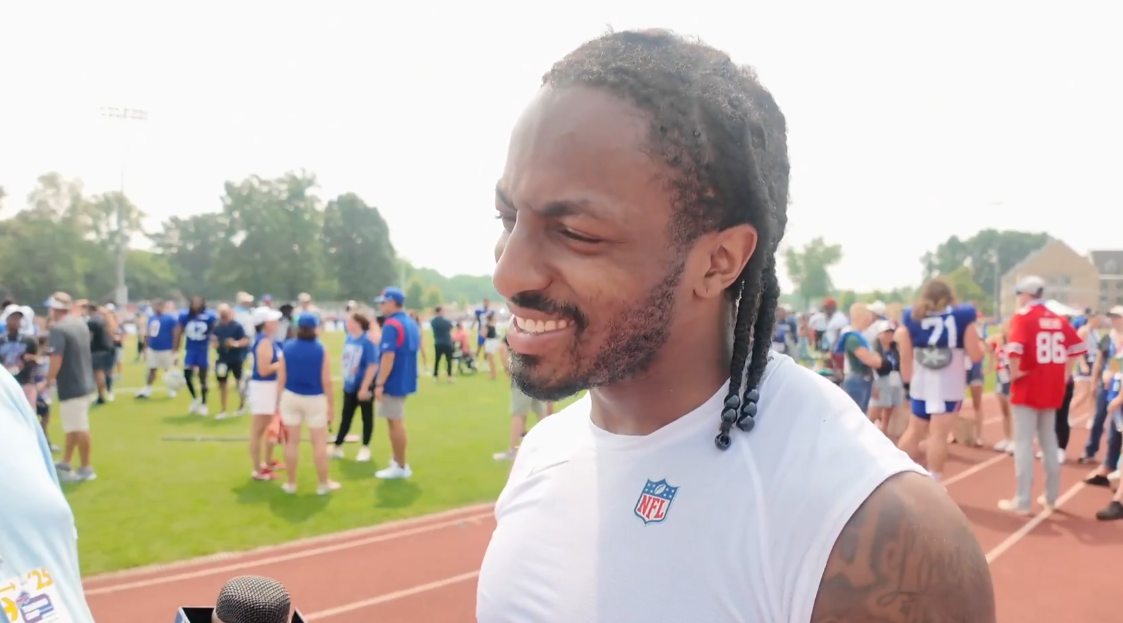 Buffalo Bills KJ Hamler speaks to the media about his scooter situation on HBO's Hard Knocks