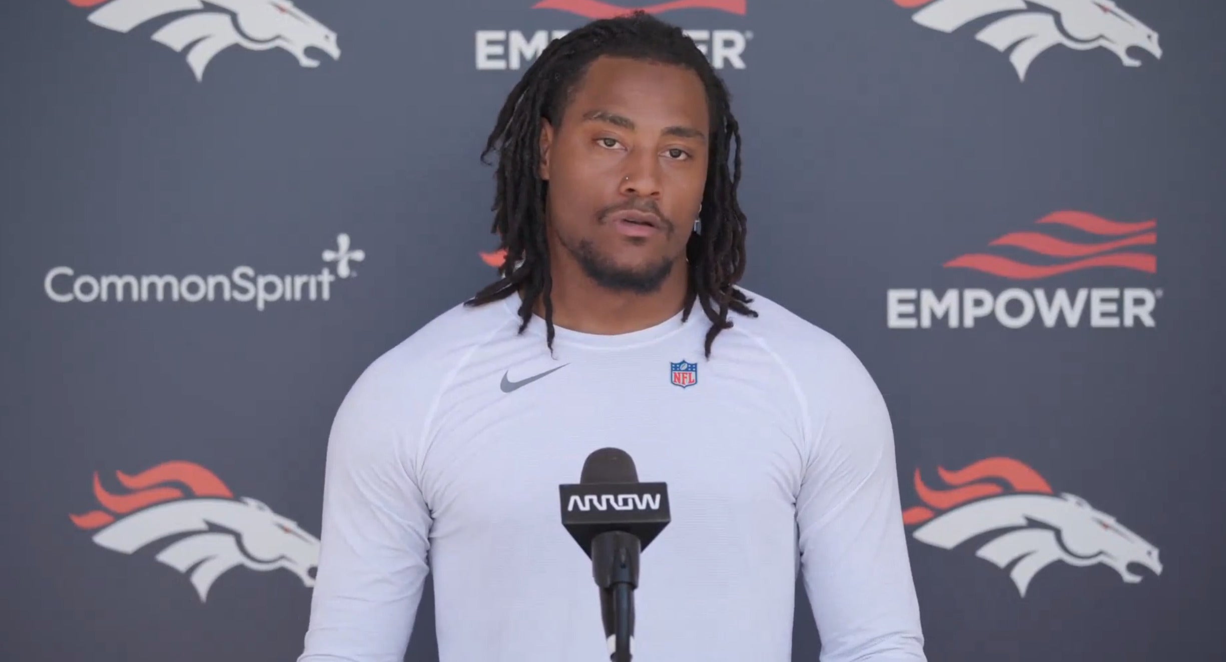 Denver Broncos superstar Nik Bonitto talks about his contract and injury after returning to practice