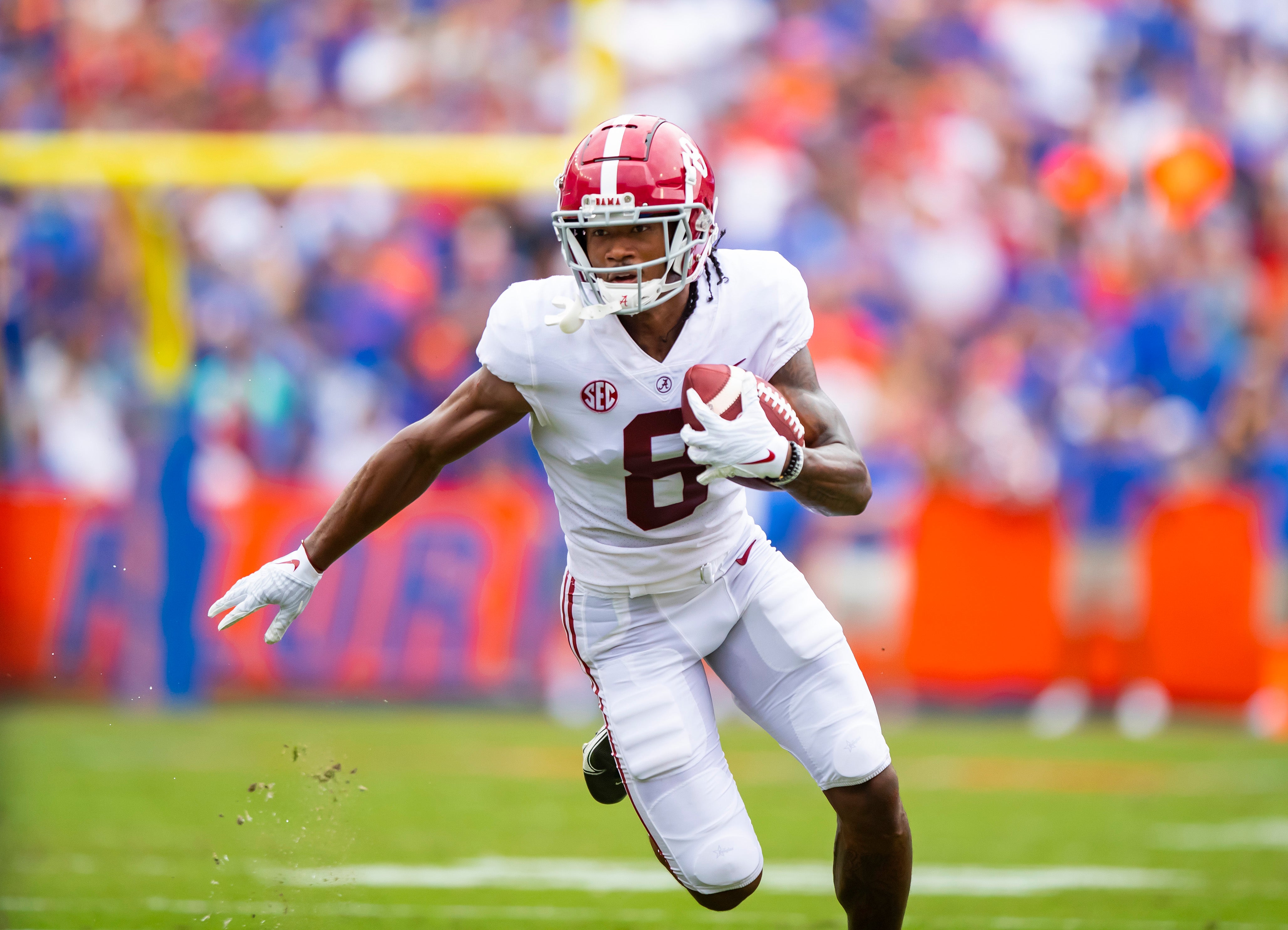 Former Alabama wide receiver John Metchie