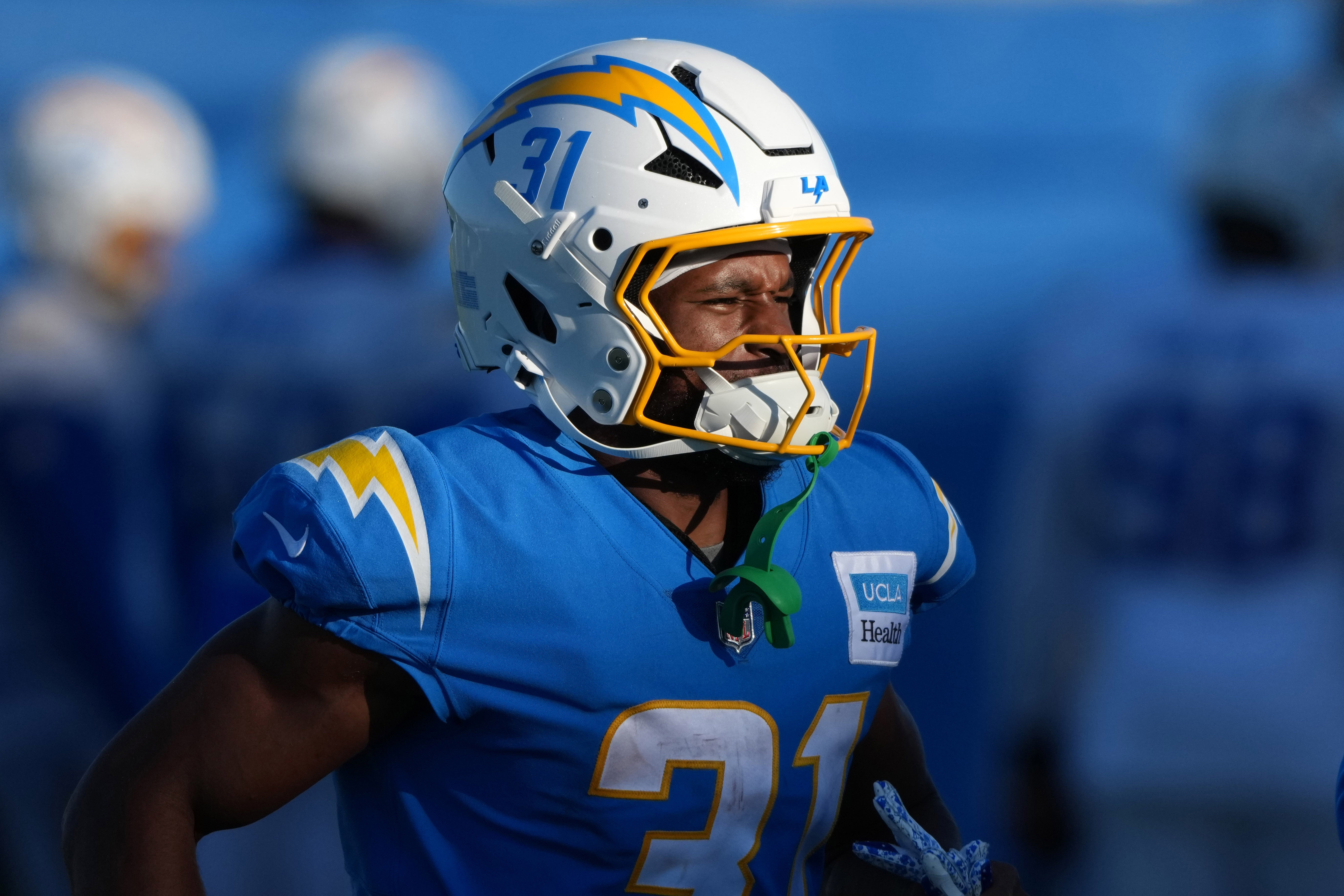 Jul 25, 2025; El Segundo, CA, USA; Los Angeles Chargers defensive back Trikweze Bridges (31) during training camp at The Bolt.