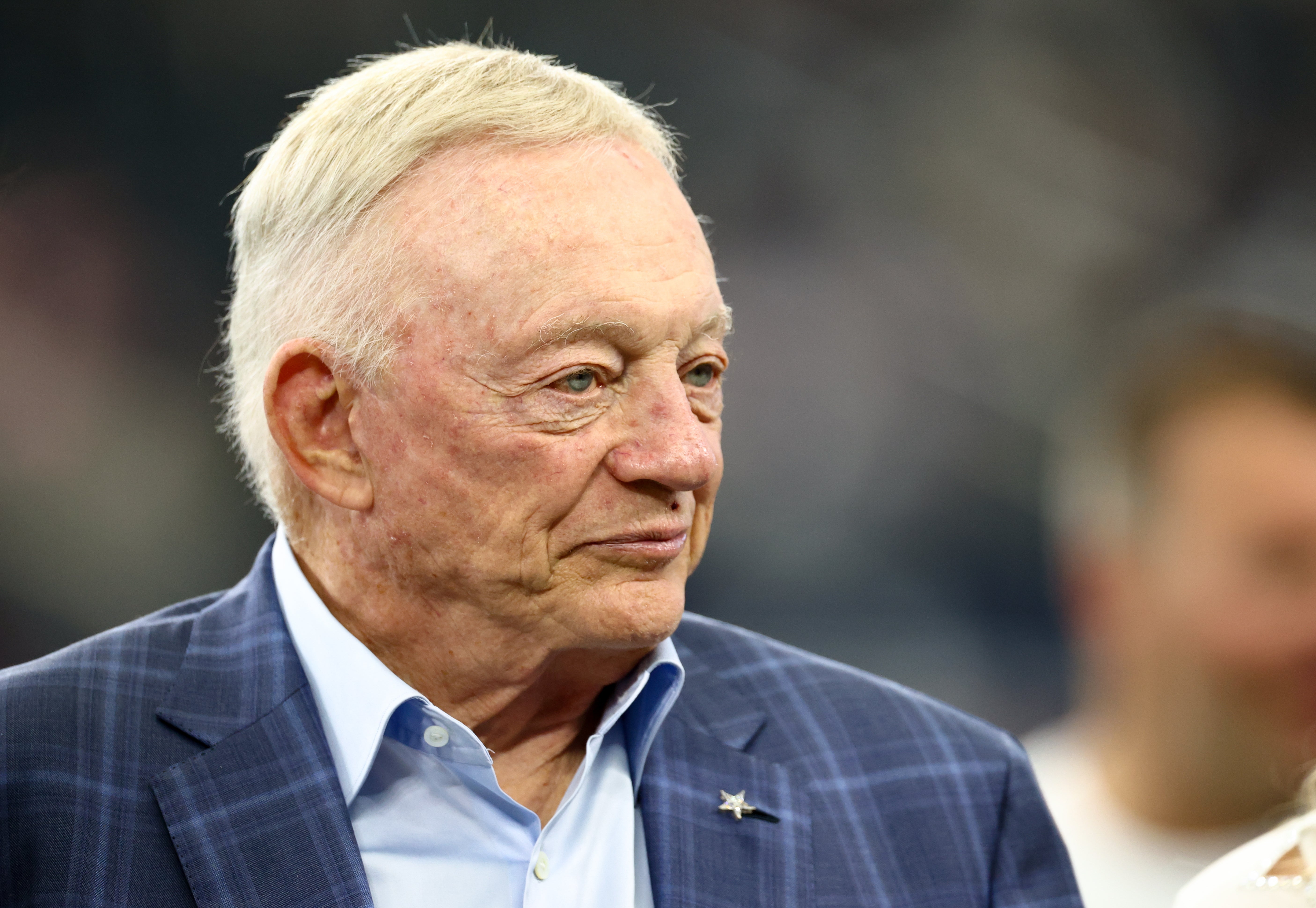 Dallas Cowboys owner Jerry Jones before the game against the Baltimore Ravens at AT&T Stadium.