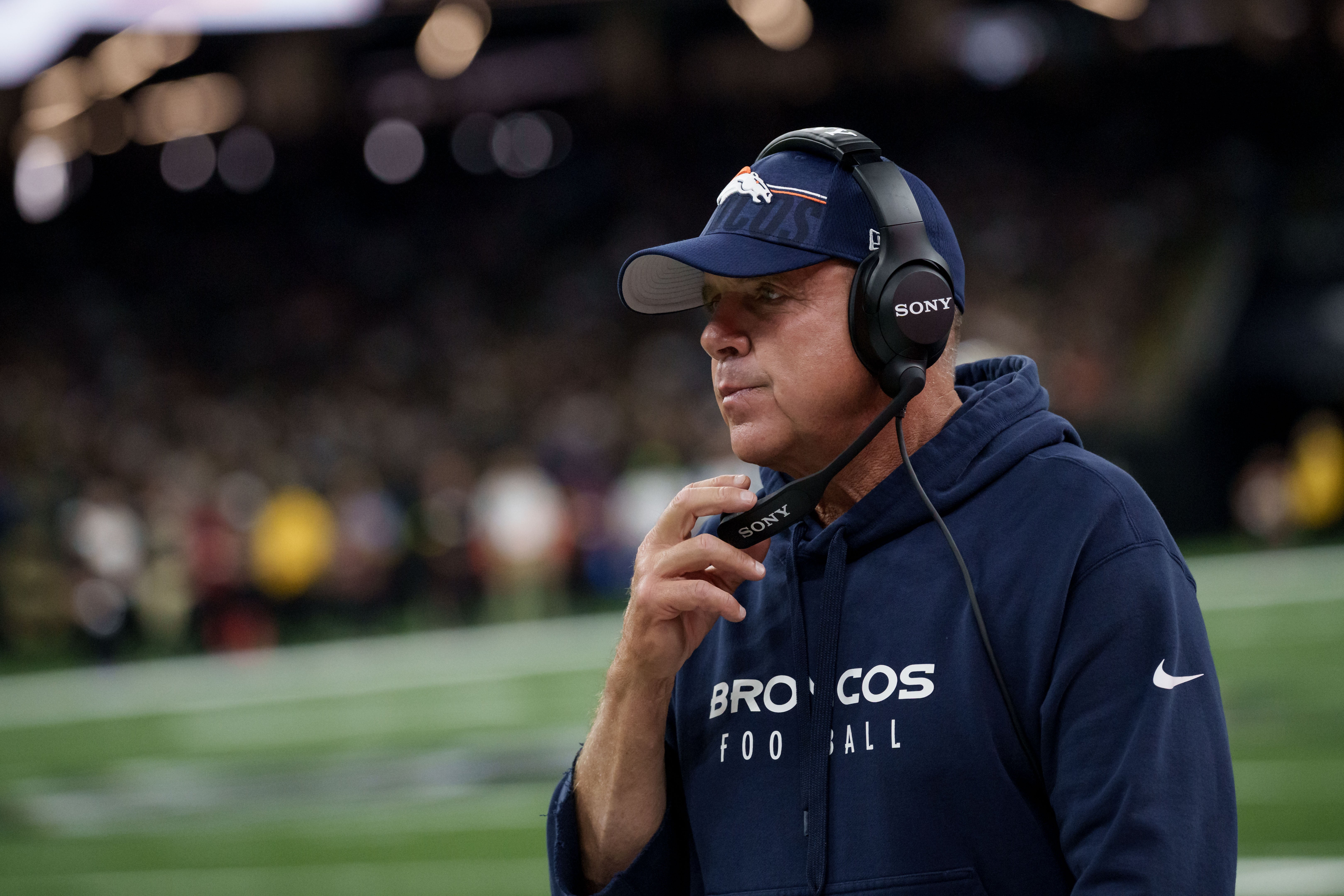 Denver Broncos head coach Sean Payton on the sidelines during preseason finale against the New Orleans Saints: Live updates on 2025 roster as cutdown day approaches
