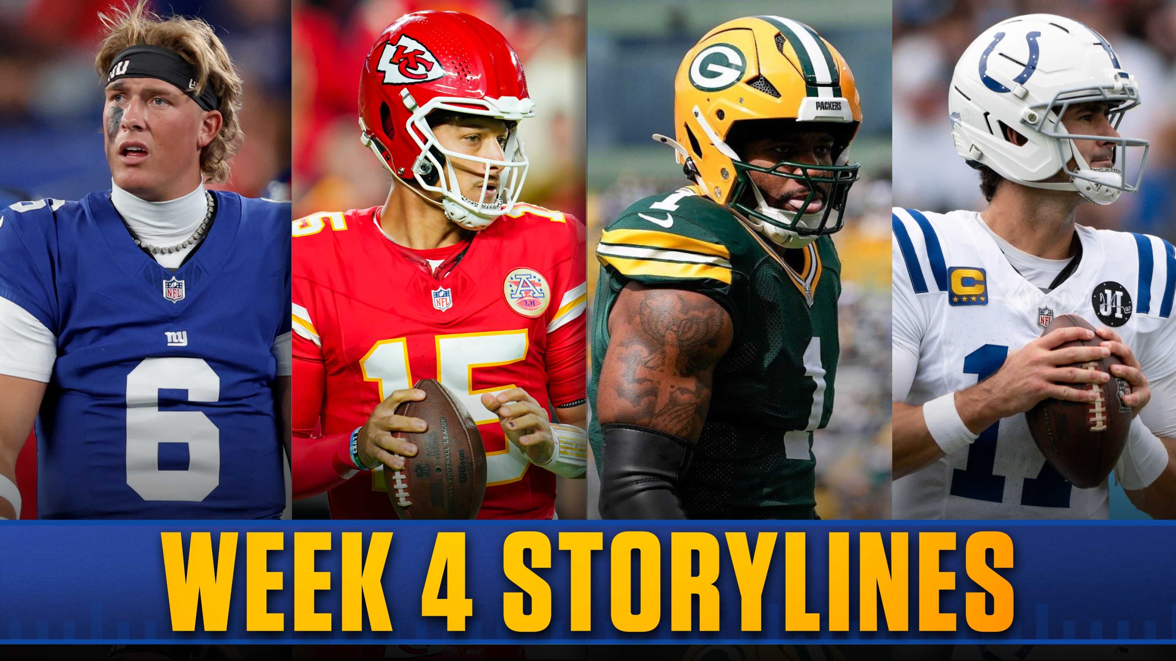 Chiefs QB Patrick Mahomes, Colts QB Daniel Jones, Giants QB Jaxson Dart, Packers LB Micah Parsons