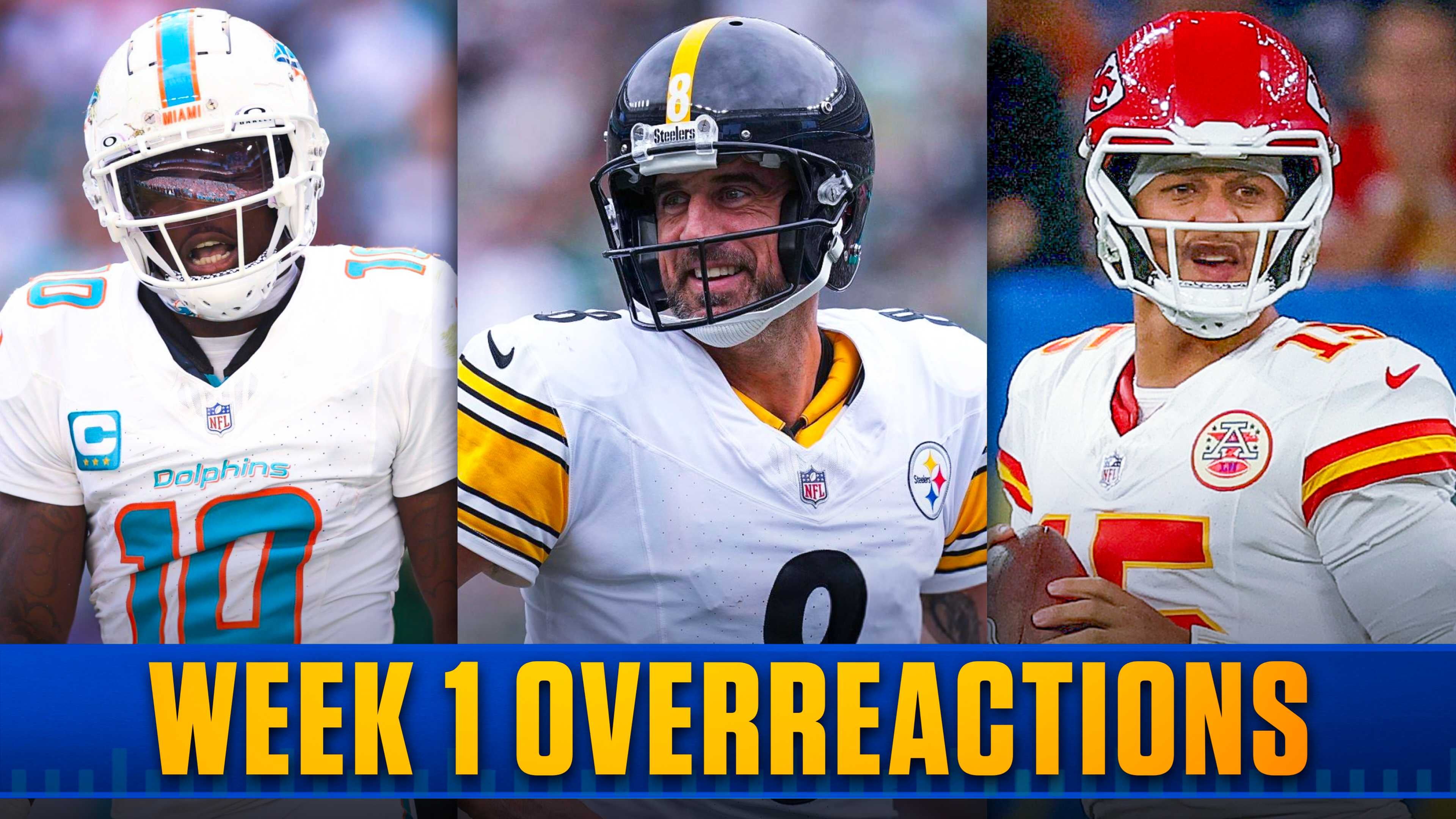 Chiefs QB Patrick Mahomes Steelers QB Aaron Rodgers Dolphins WR Tyreek Hill