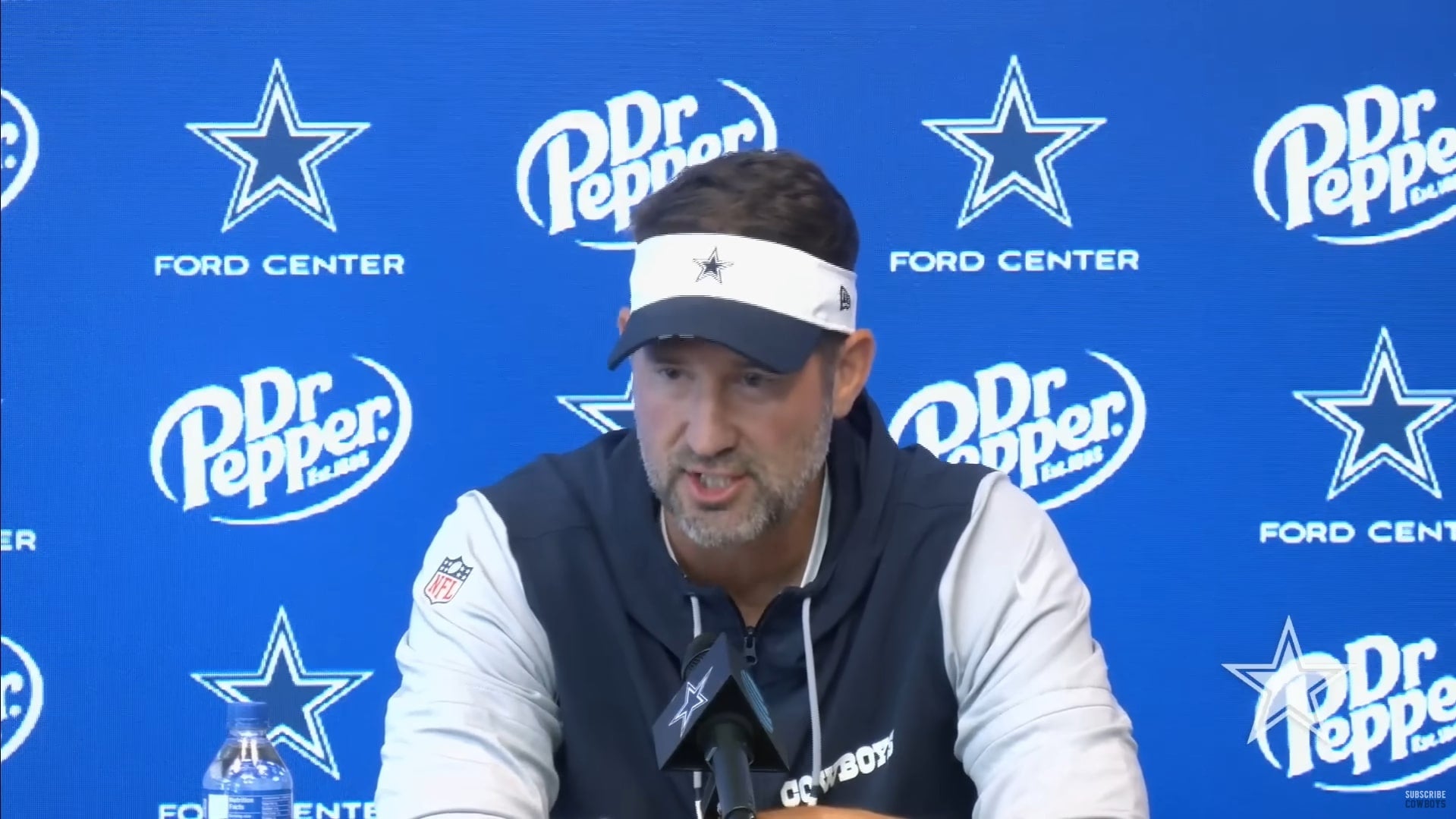 Dallas Cowboys head coach Brian Schottenheimer talks about RB Jaydon Blue.