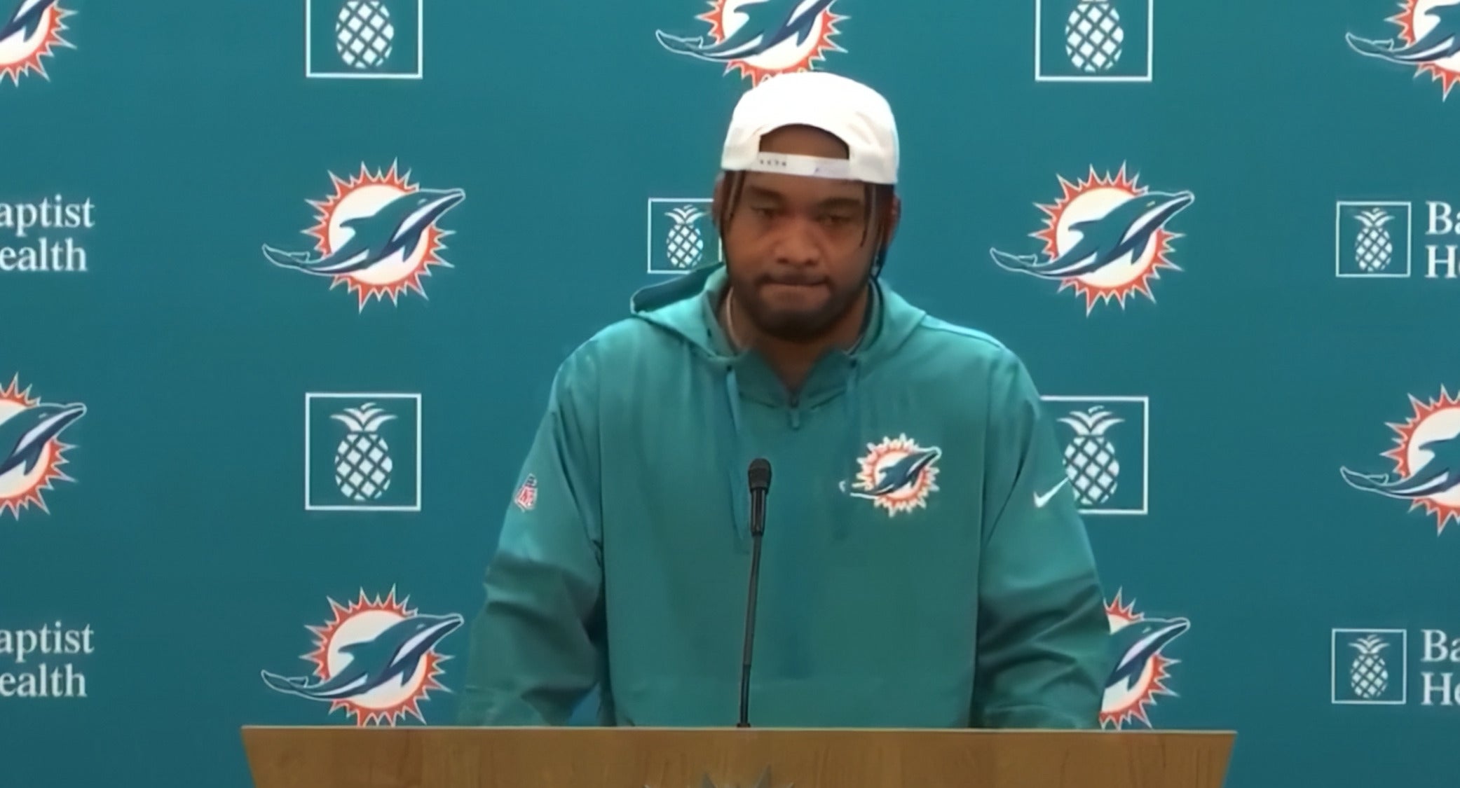 Miami Dolphins quarterback Tua Tagovailoa speaks to the media about what makes Buffalo Bills quarterback Josh Allen so special ahead of their Week 3 matchup on Thursday Night Football.