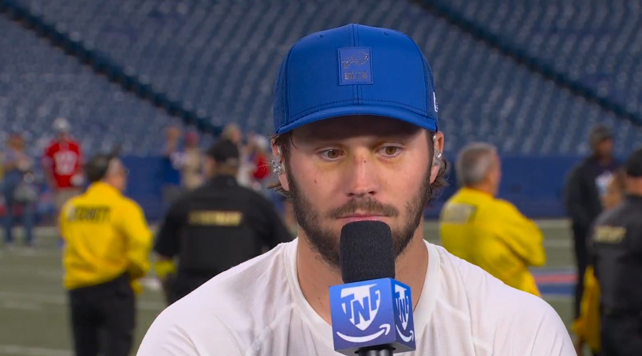 Buffalo Bills quarterback Josh Allen has powerful statement after Week 3 win vs. Miami Dolphins during postgame segment on Prime Video