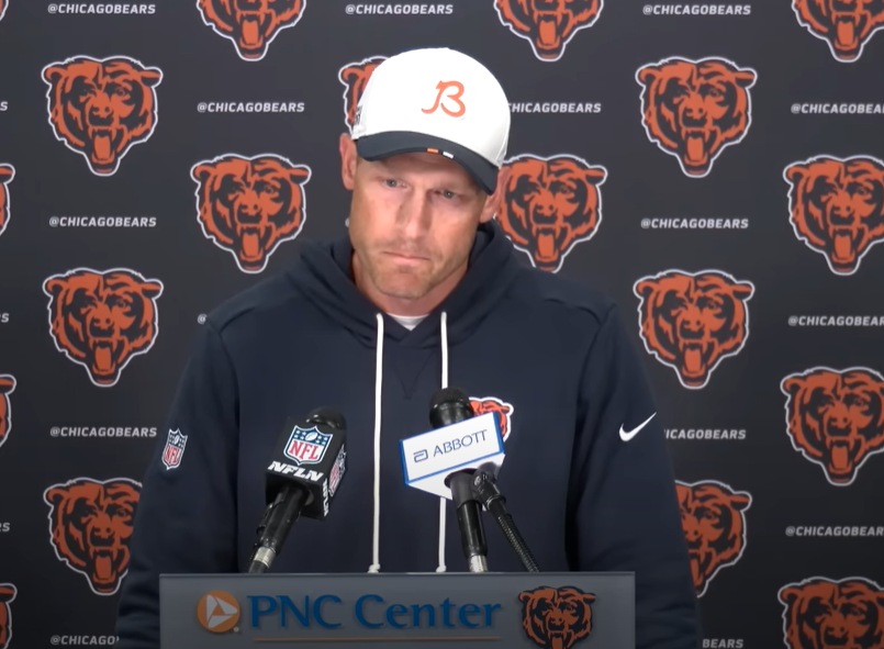 Ben Johnson speaks with reporters on Monday following Week 3 win.