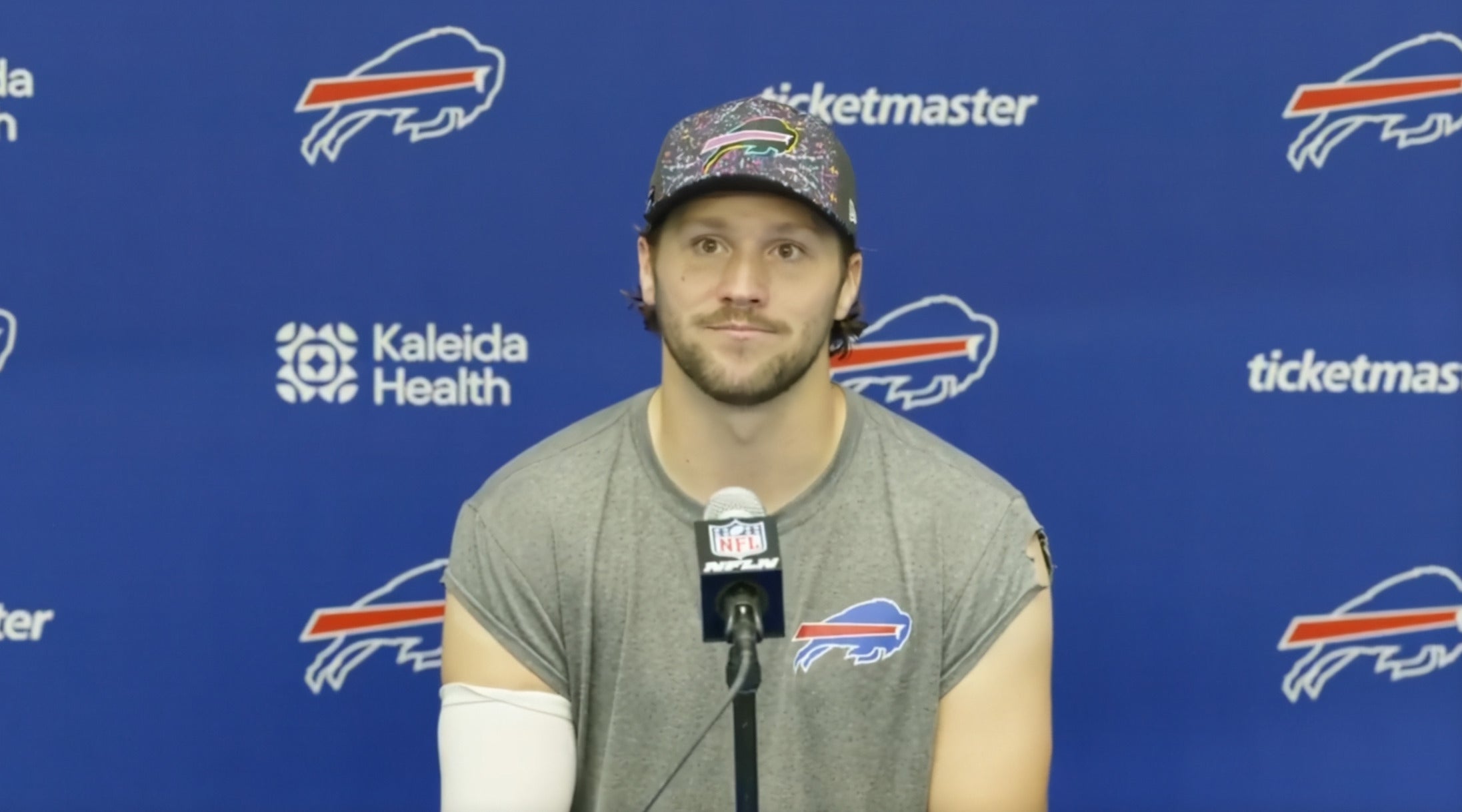 Buffalo Bills quarterback Josh Allen opens up to the media ahead of Week 4 vs. Saints with an unforgettable message on his love for Buffalo, while talking about an underrated aspect of running back James Cook's game