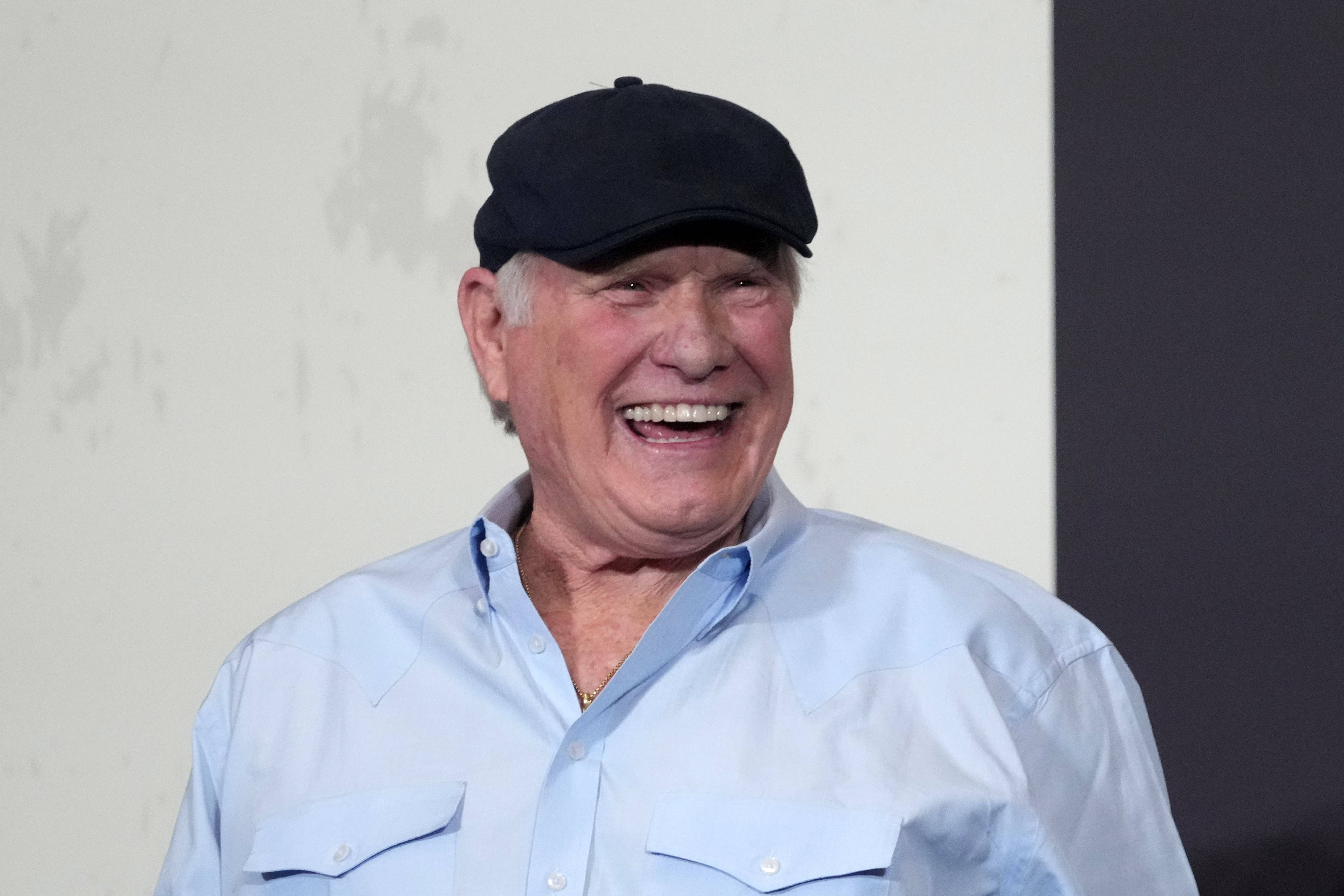 Feb 6, 2025; New Orleans, LA, USA; Terry Bradshaw at Fox Sports media day at Ernest N. Morial Convention Center.