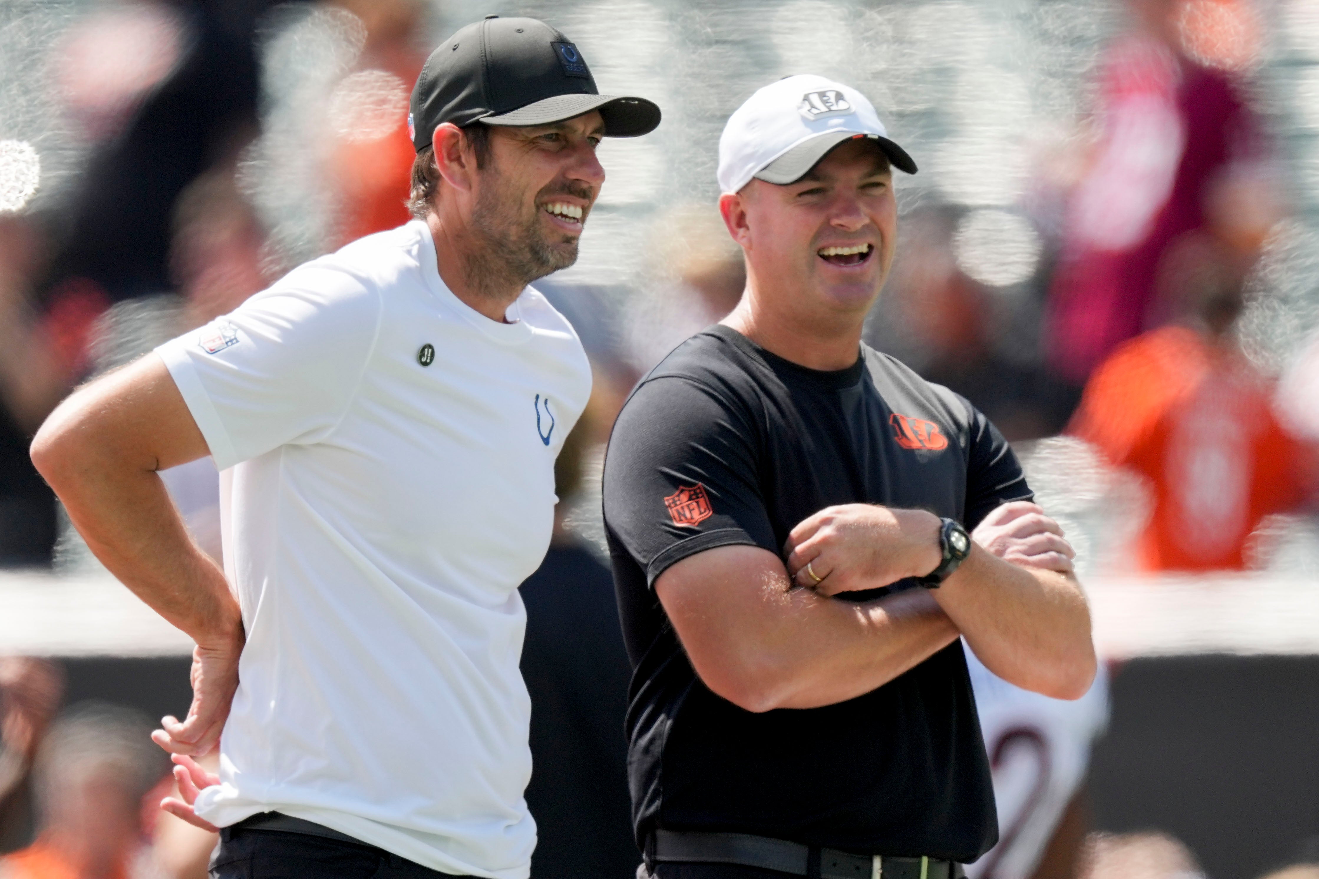 Colts head coach Shane Steichen with Bengals head coach Zac Taylor