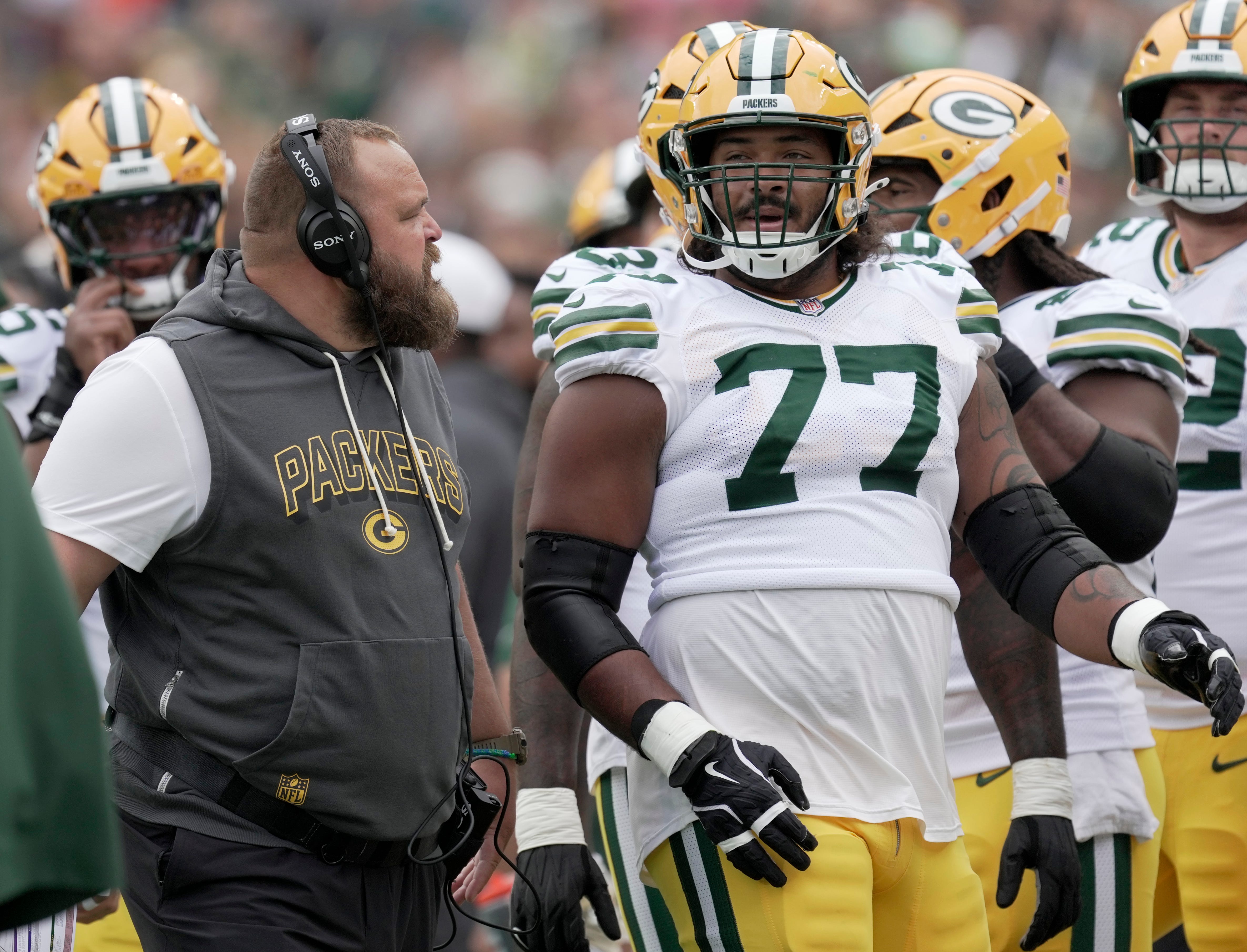 Jordan Morgan was a first-round pick by the Packers in 2024.