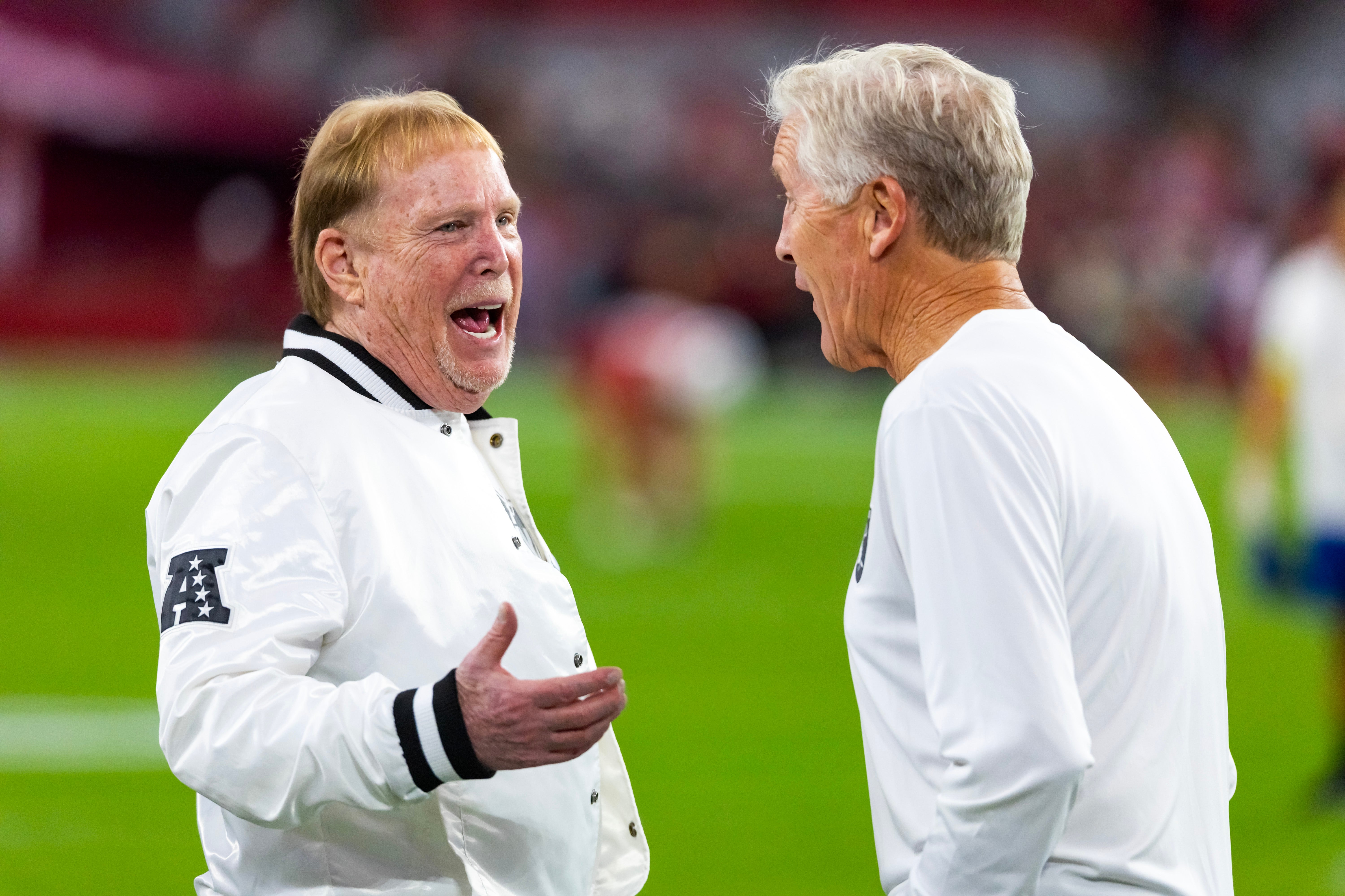 Las Vegas Raiders owner Mark Davis head coach Pete Carroll