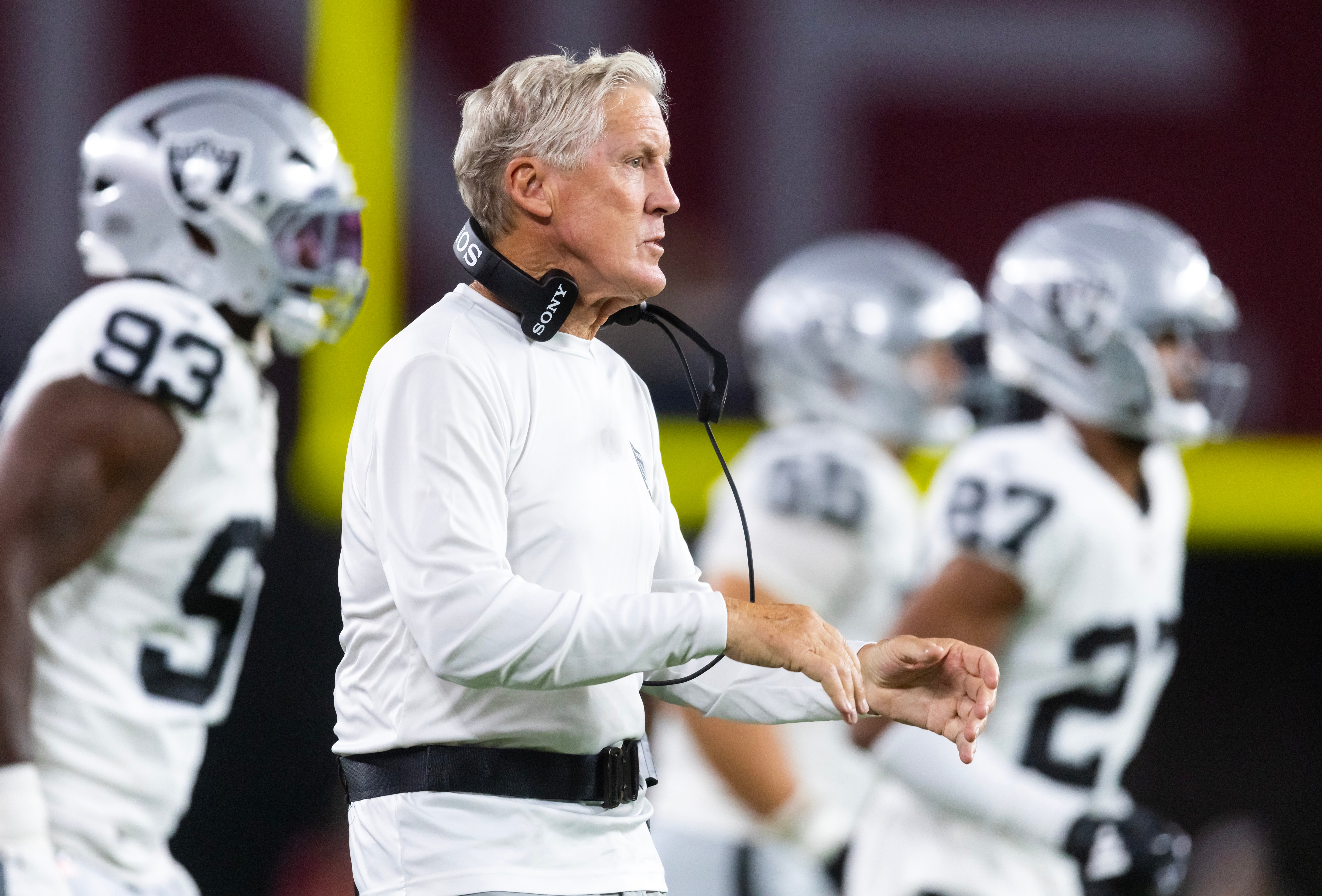 Las Vegas Raiders head coach Pete Carroll