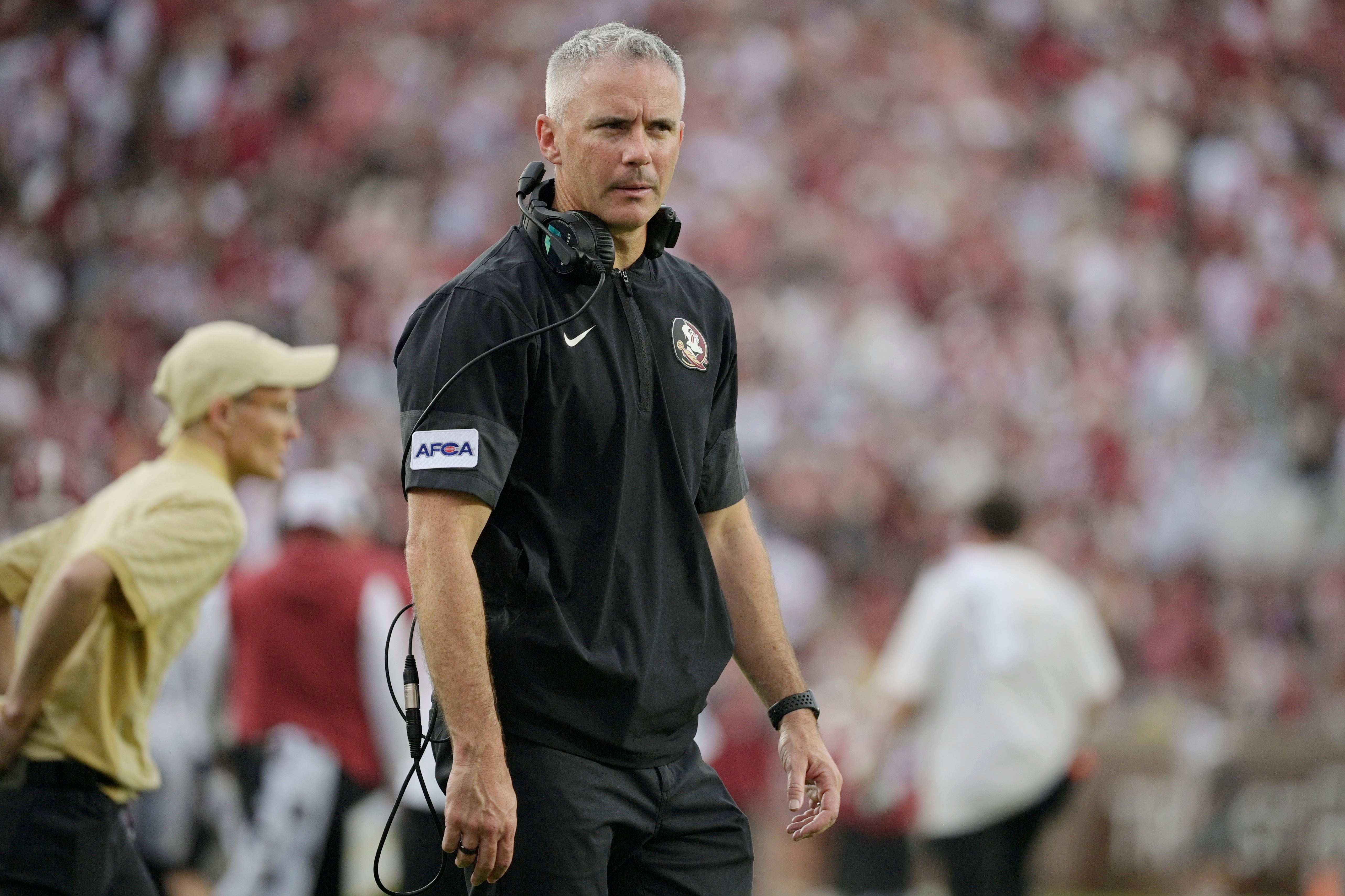 Florida State Seminoles head coach Mike Norvell
