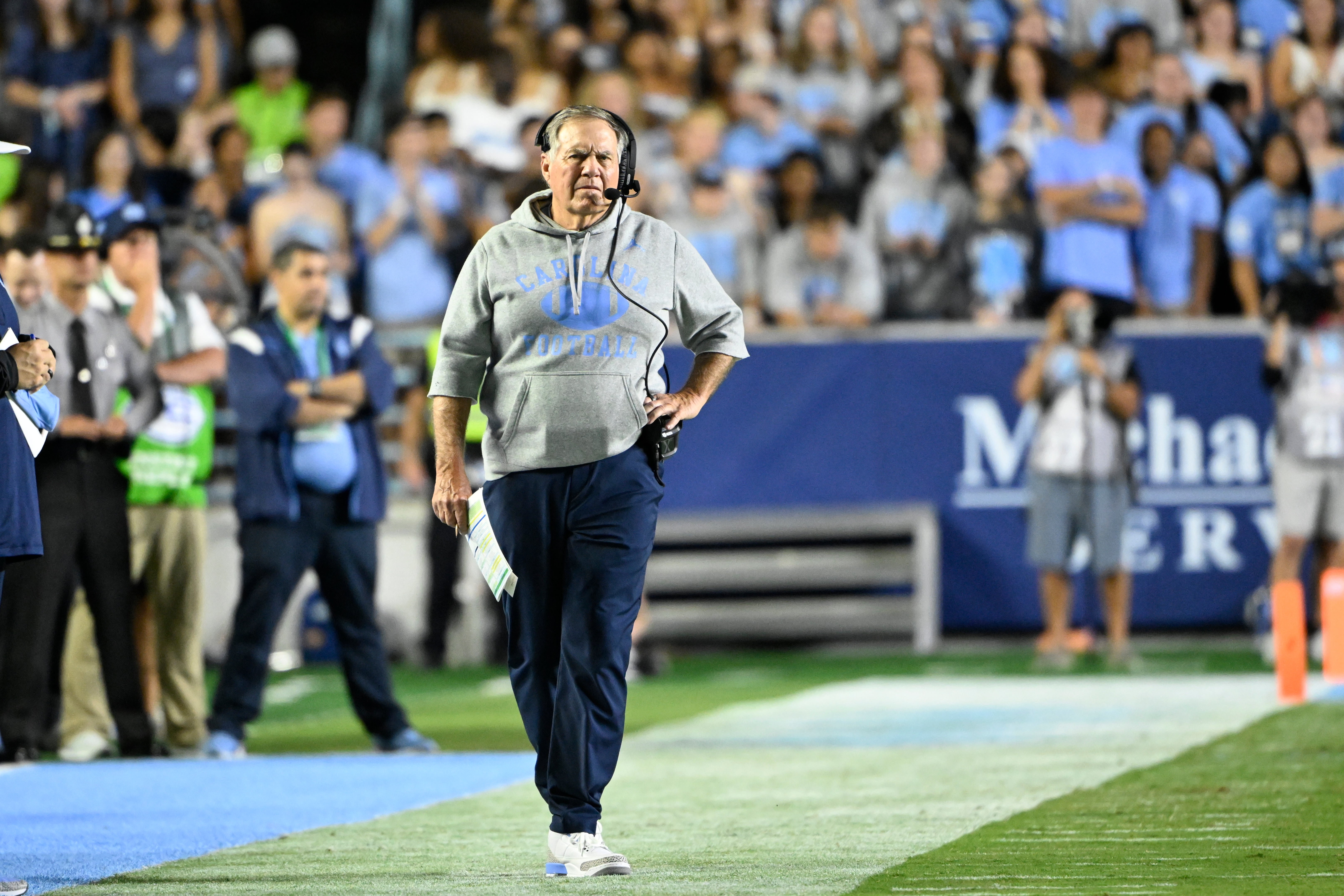 North Carolina Tar Heels head coach Bill Belichick