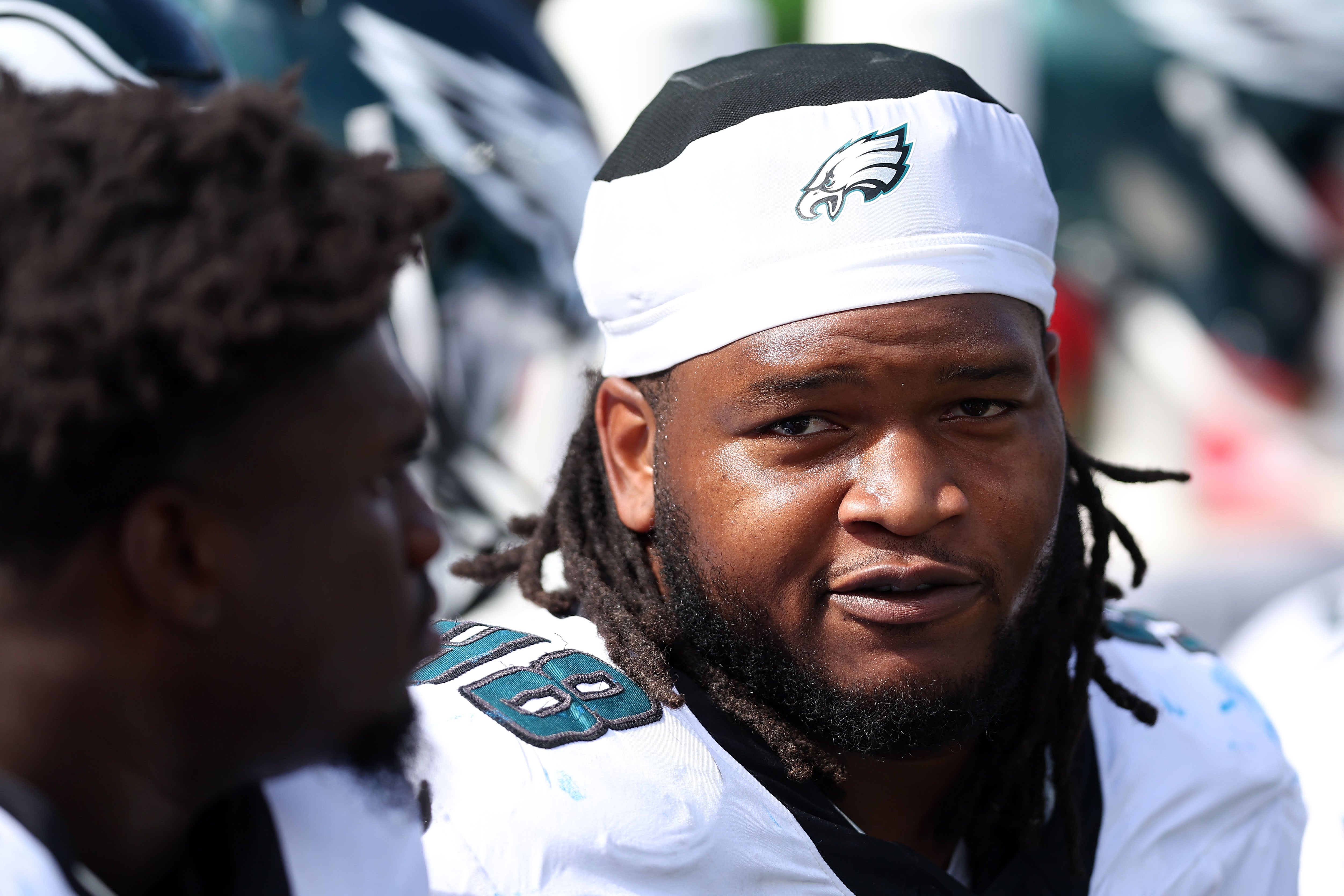 Philadelphia Eagles defensive tackle Jalen Carter (98) during the second half at Lincoln Financial Field.