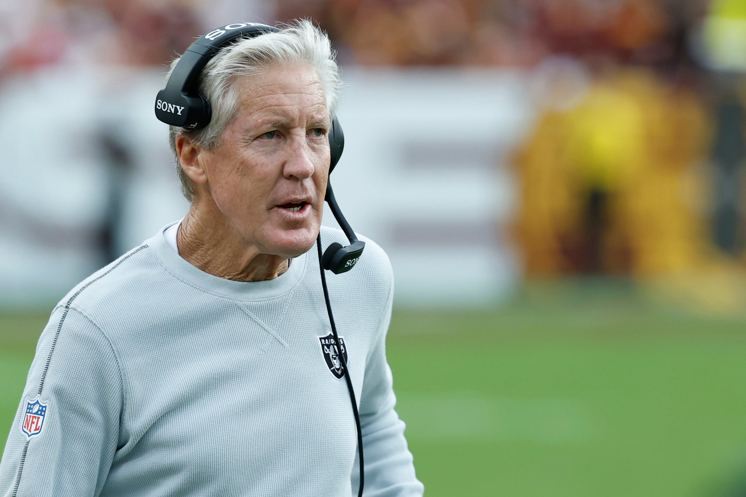 Las Vegas Raiders head coach Pete Carroll