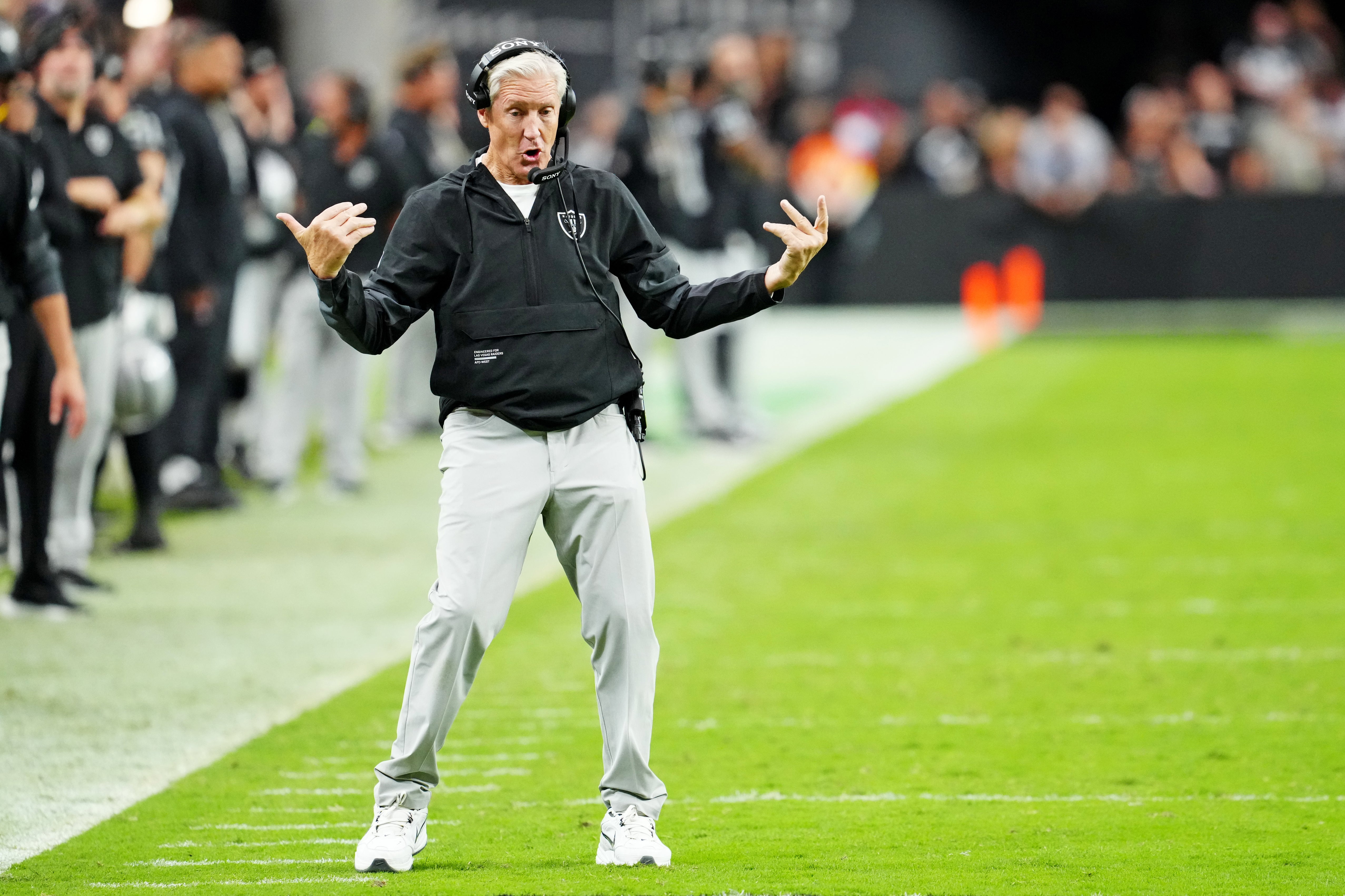 Las Vegas Raiders head coach Pete Carroll