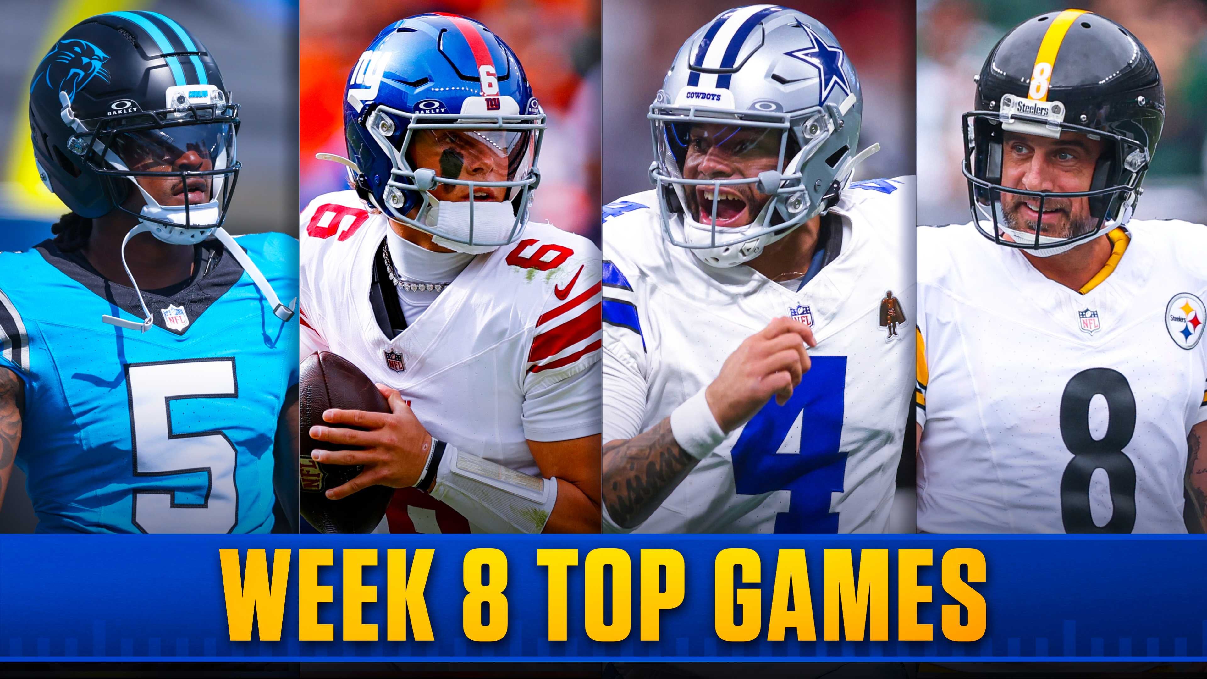 Jaxson Dart, Rico Dowdle, Dak Prescott, Aaron Rodgers