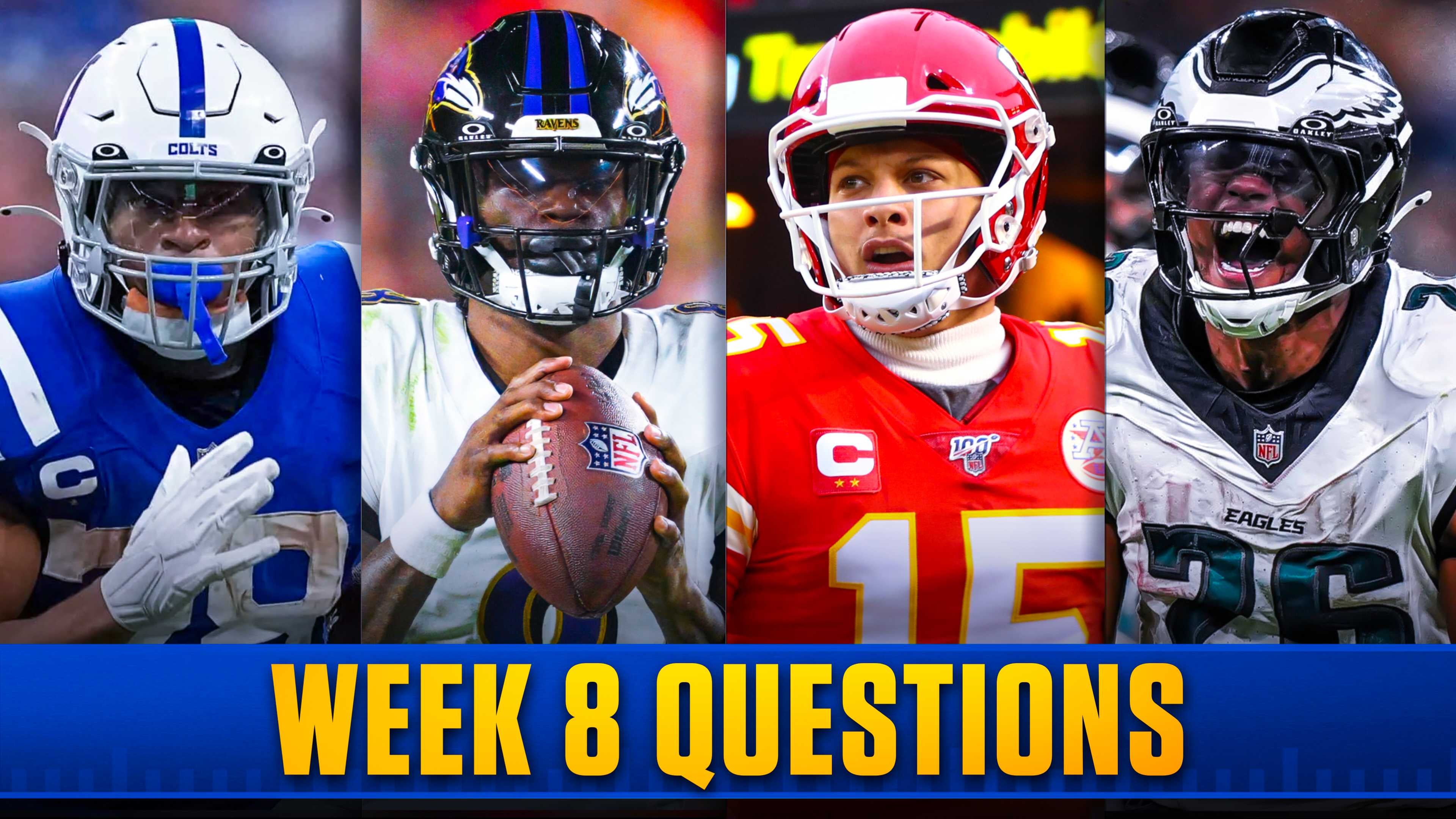 Jonathan Taylor, Saquon Barkley, Patrick Mahomes, Lamar Jackson