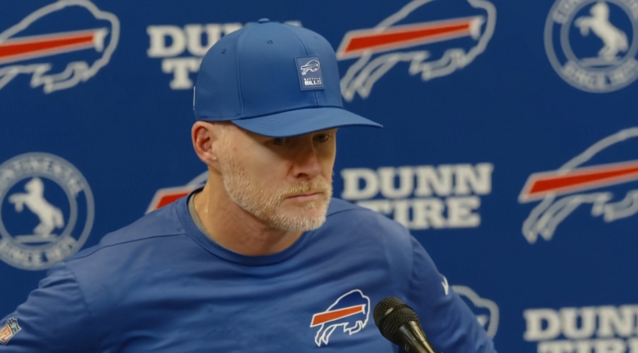 Buffalo Bills head coach Sean McDermott takes a shot at offensive coordinator Joe Brady and the Bills' offense after the loss to the Atlanta Falcons