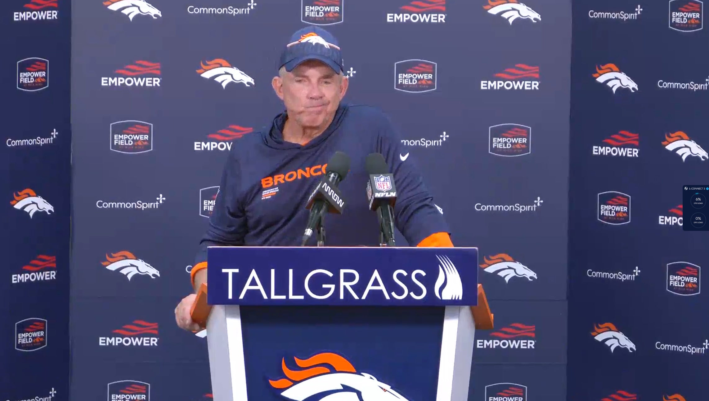 Denver Broncos head coach Sean Payton throws a subtle jab at quarterback Russell Wilson after the team's win against the New York Giants