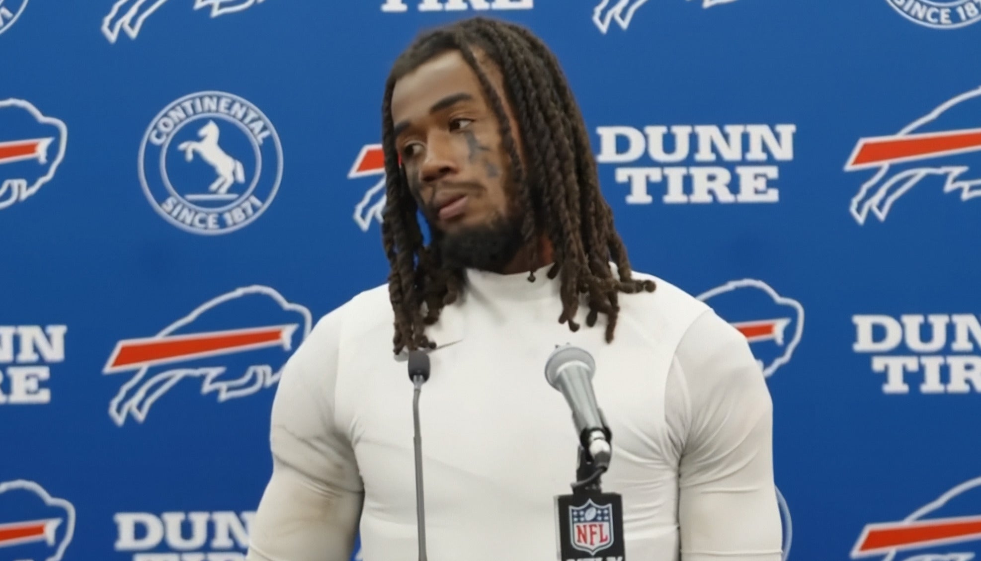 Buffalo Bills RB James Cook has an unforgettable postgame message after his 200 yard performance against the Carolina Panthers in Week 8