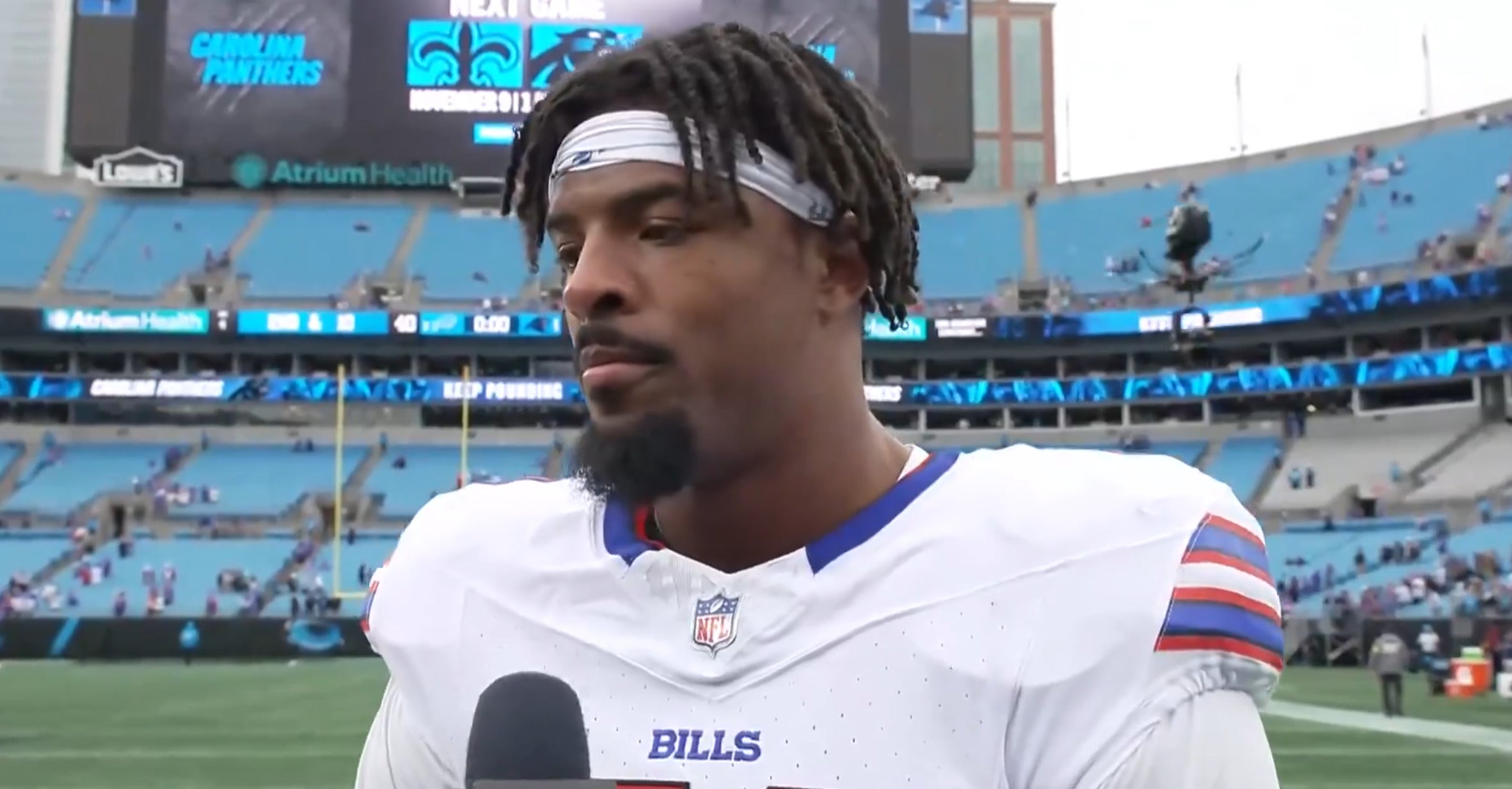 Buffalo Bills' Greg Rousseau opens up about the win over the Carolina Panthers while sharing a key to beating the Chiefs in the next game