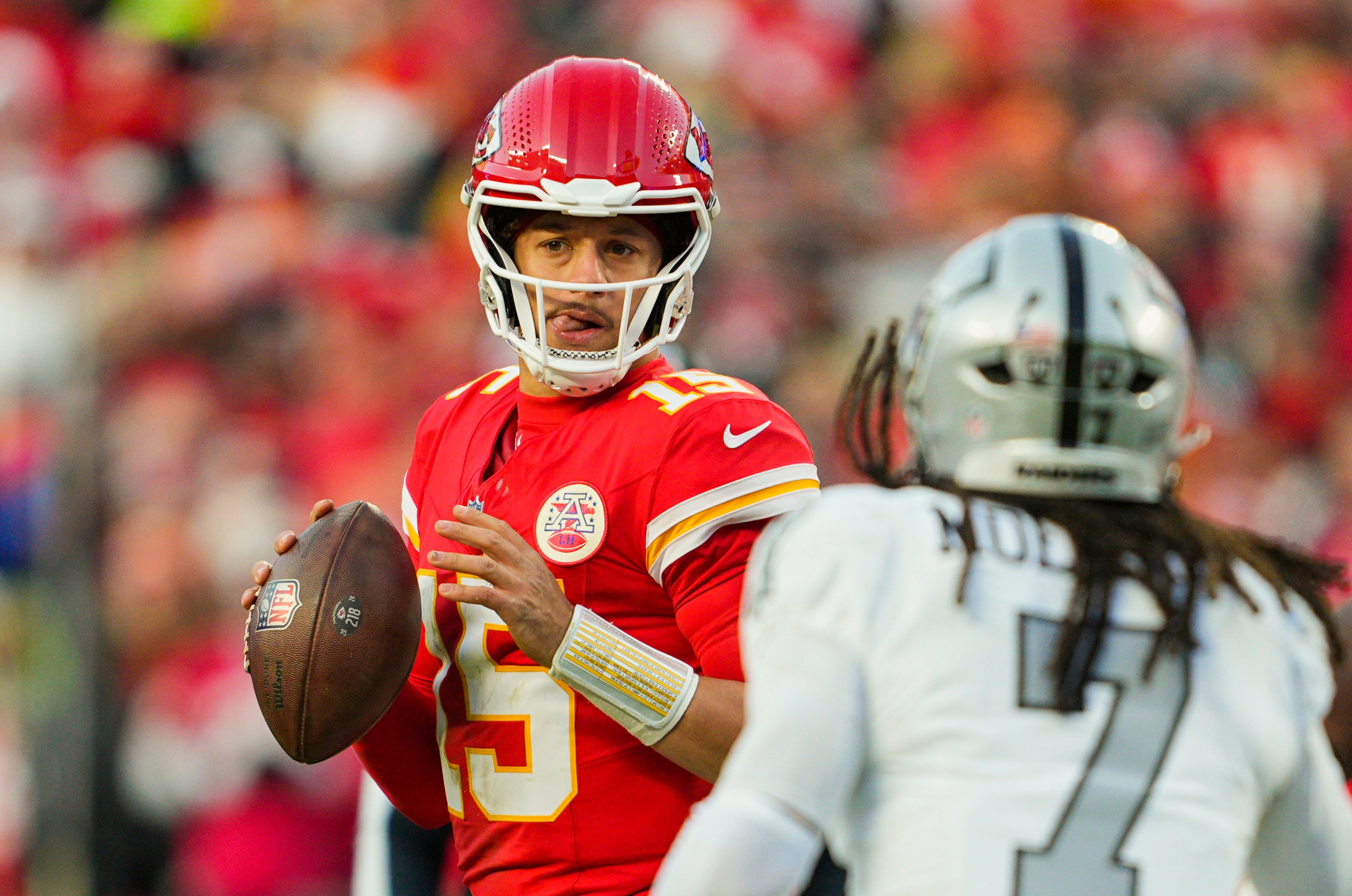 Kansas City Chiefs quarterback Patrick Mahomes Las Vegas Raiders