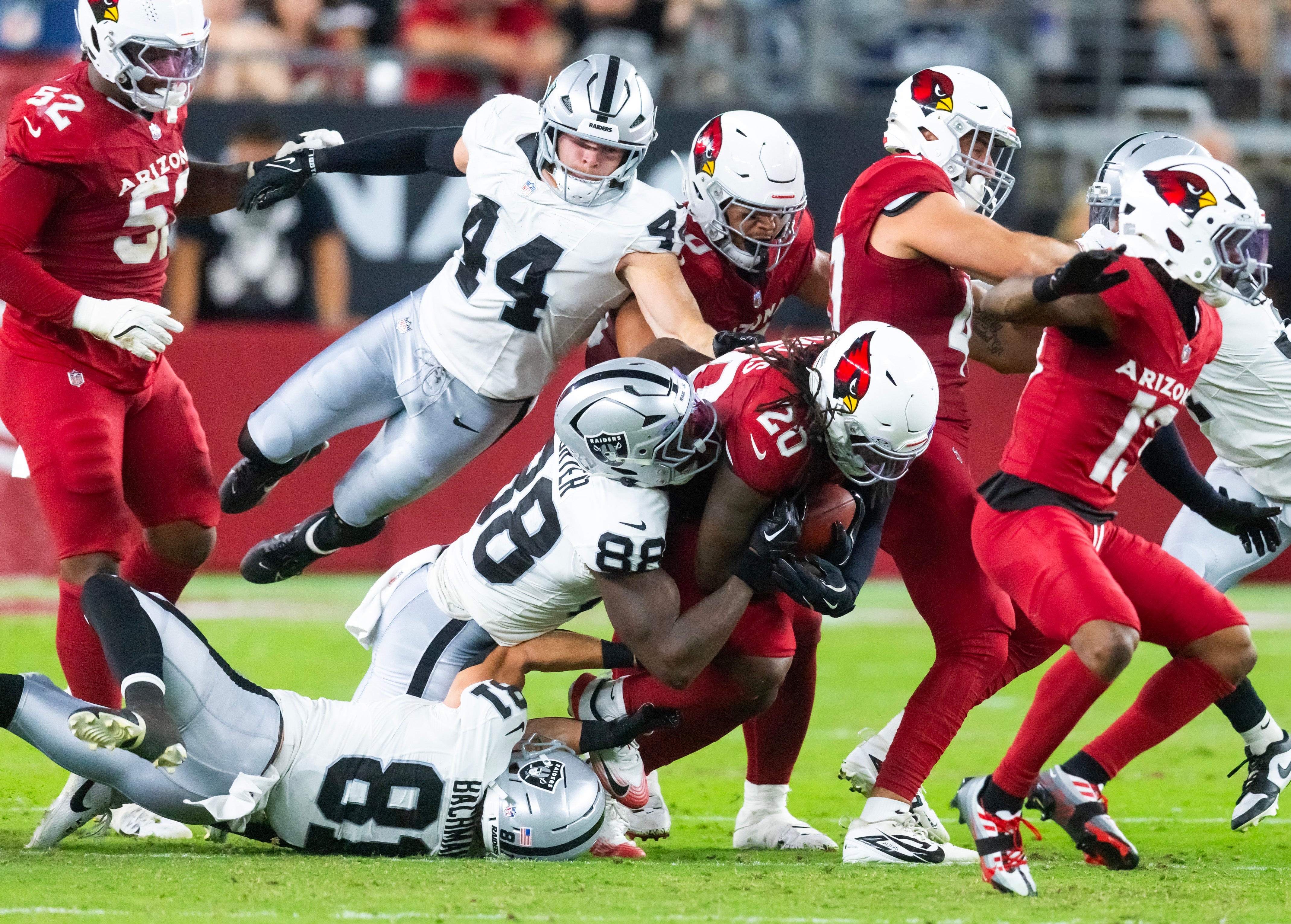 Las Vegas Raiders wide receiver Alex Bachman