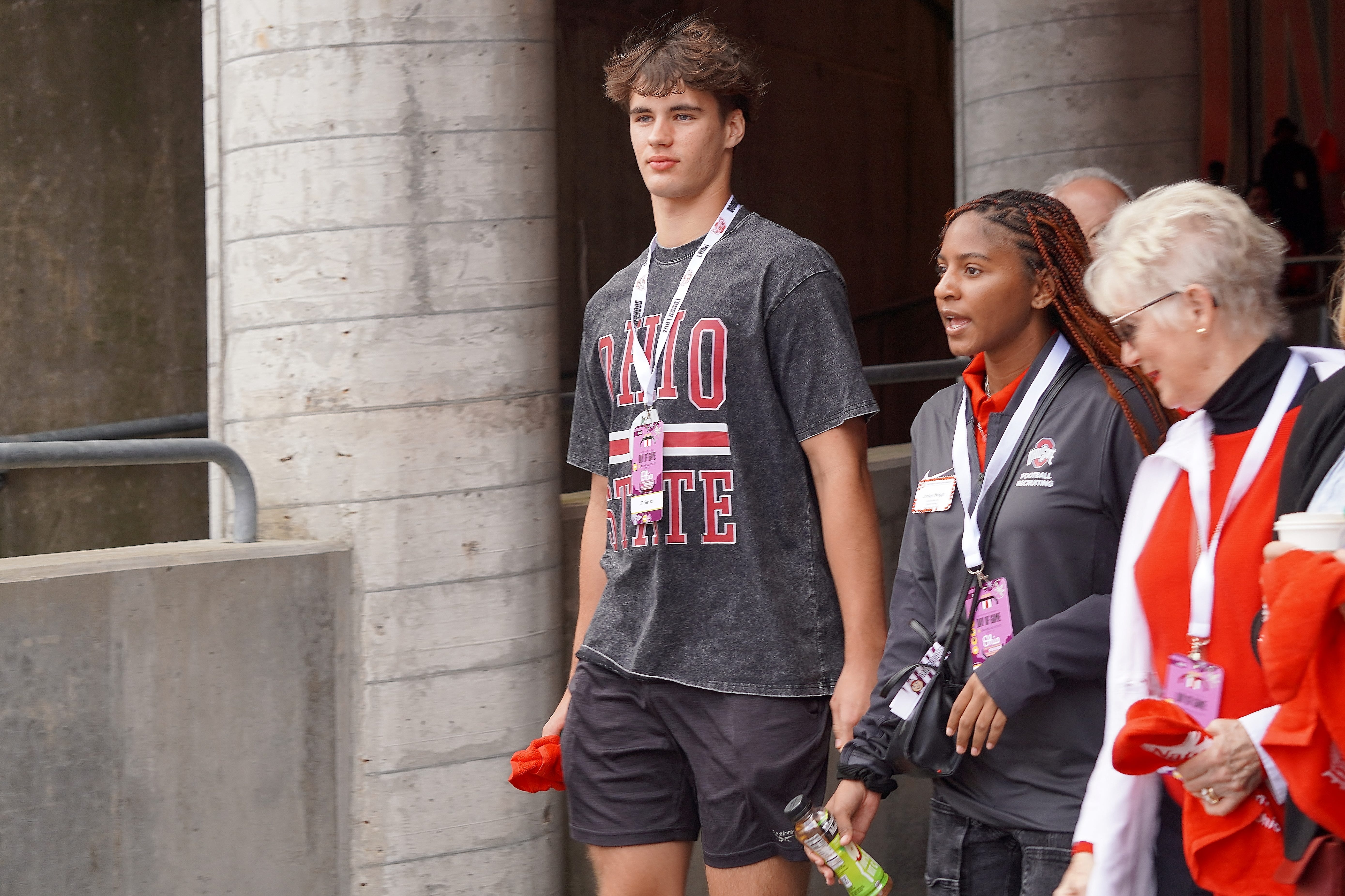 Don Bosco tight end JT Geraci attends the NCAA football game between the Ohio State Buckeyes and Grambling Tigers at Ohio Stadium on Sept. 6, 2025.