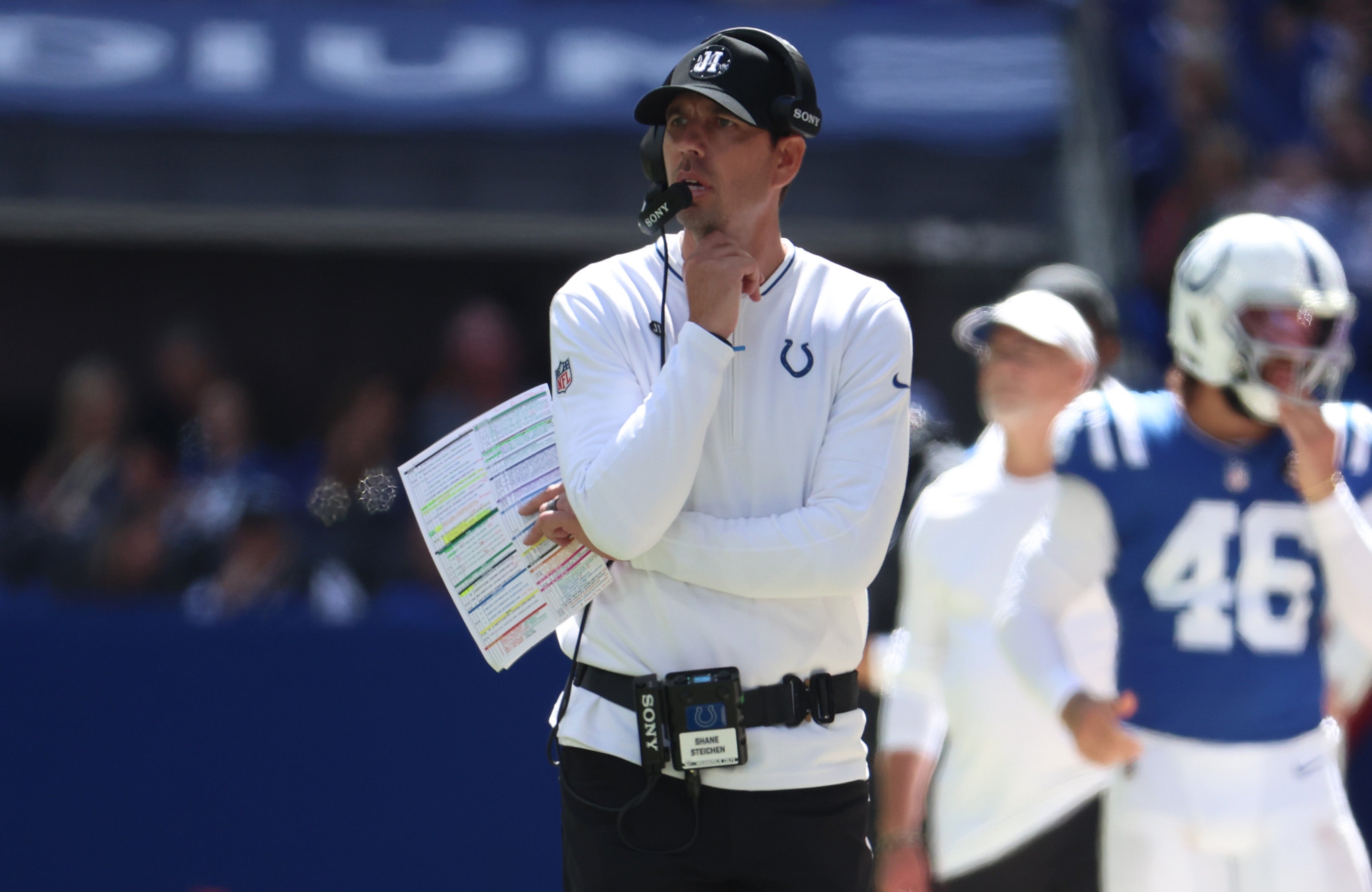 Colts head coach Shane Steichen