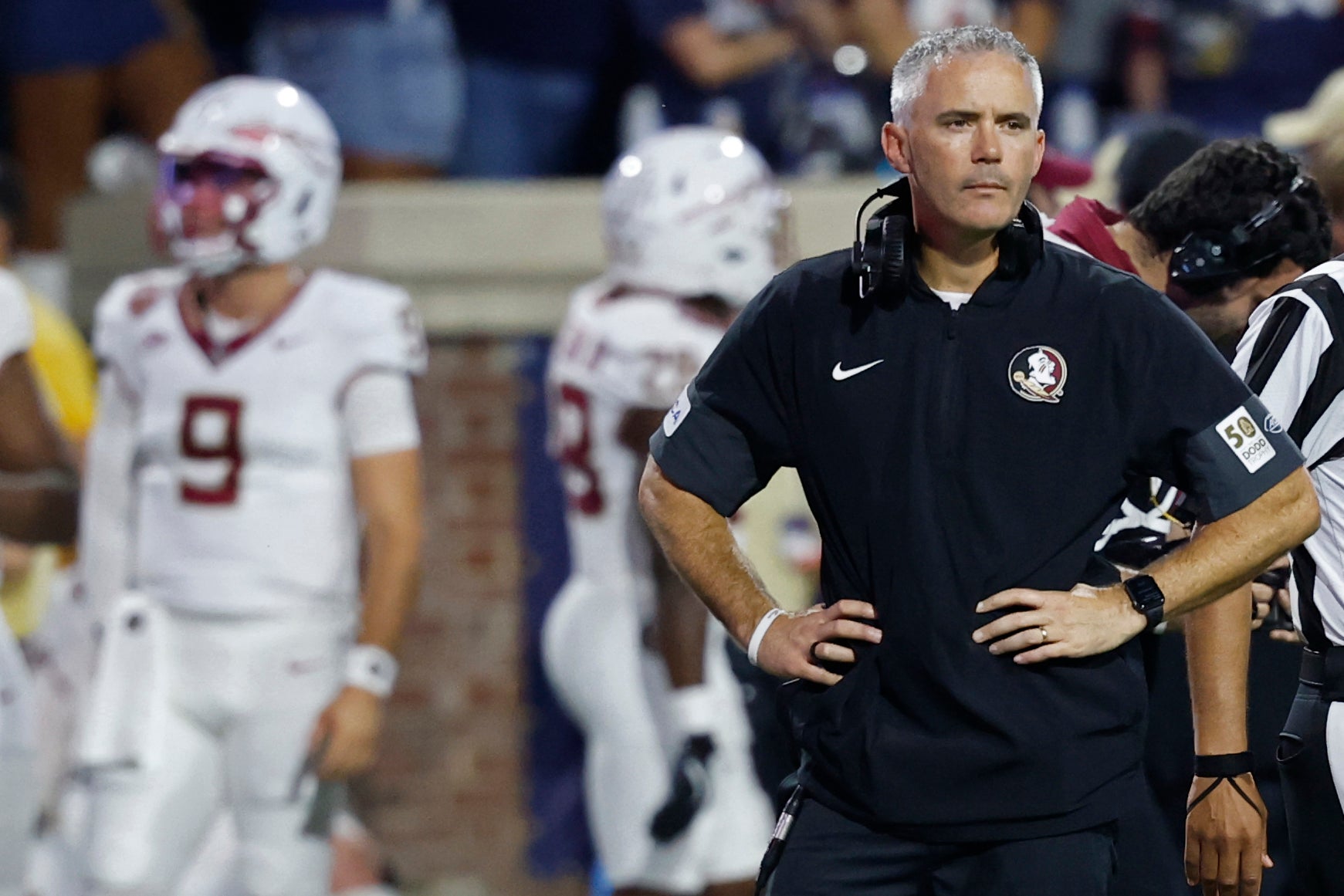 Florida State Seminoles head coach Mike Norvell