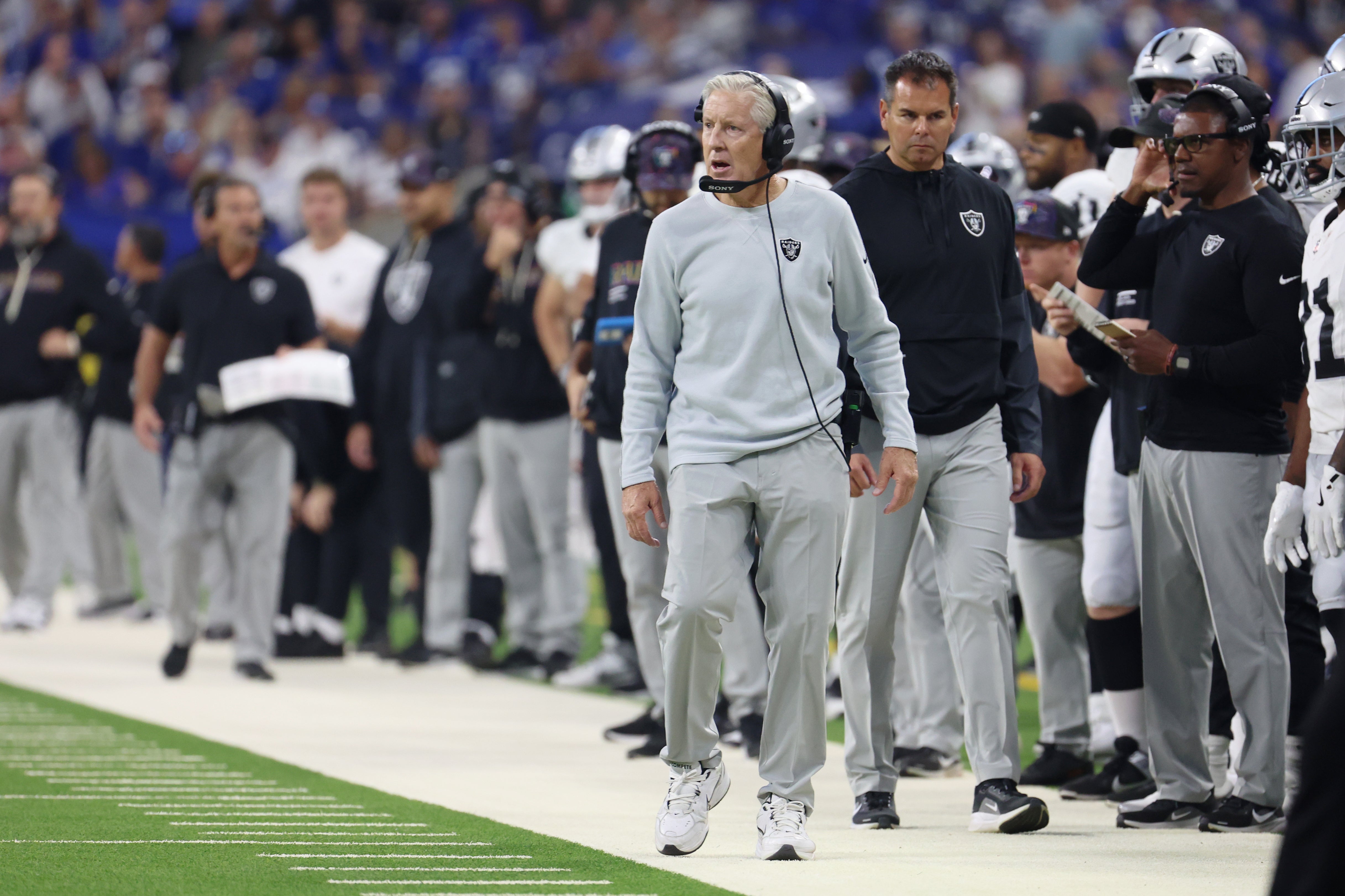 Las Vegas Raiders head coach Pete Carroll