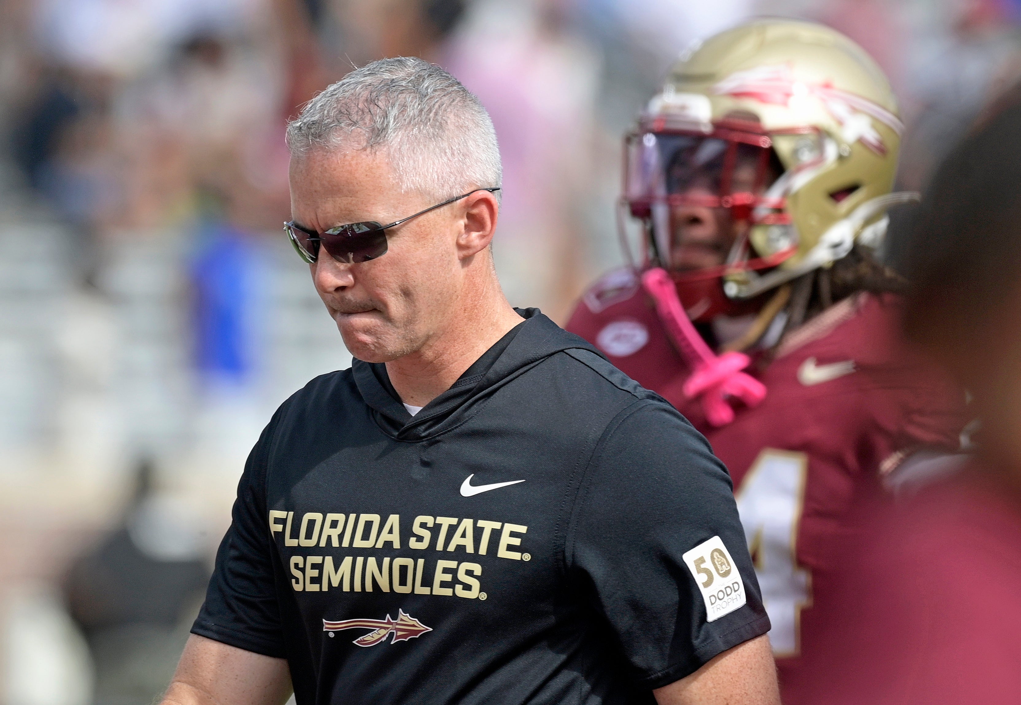 Florida State Seminoles head coach Mike Norvell