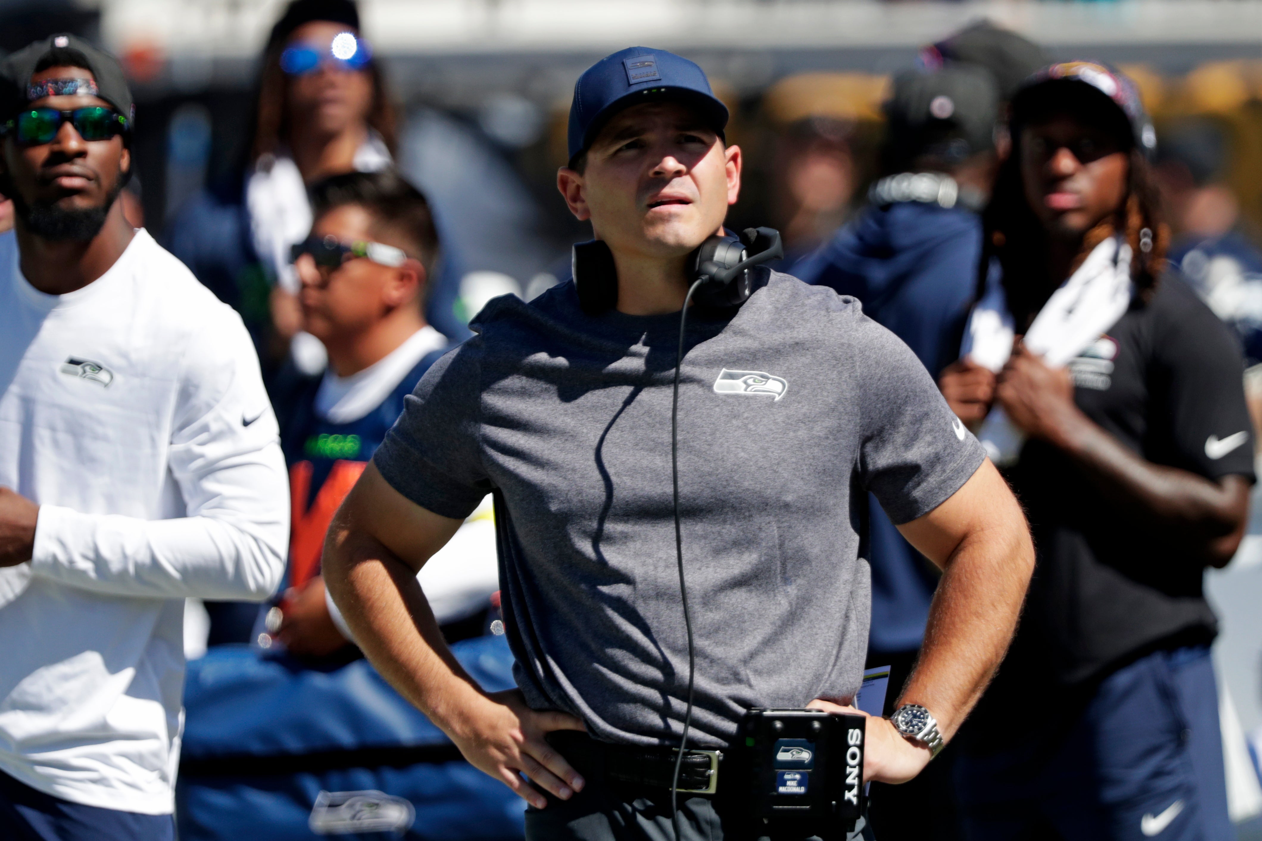 Seattle Seahawks head coach Mike MacDonald