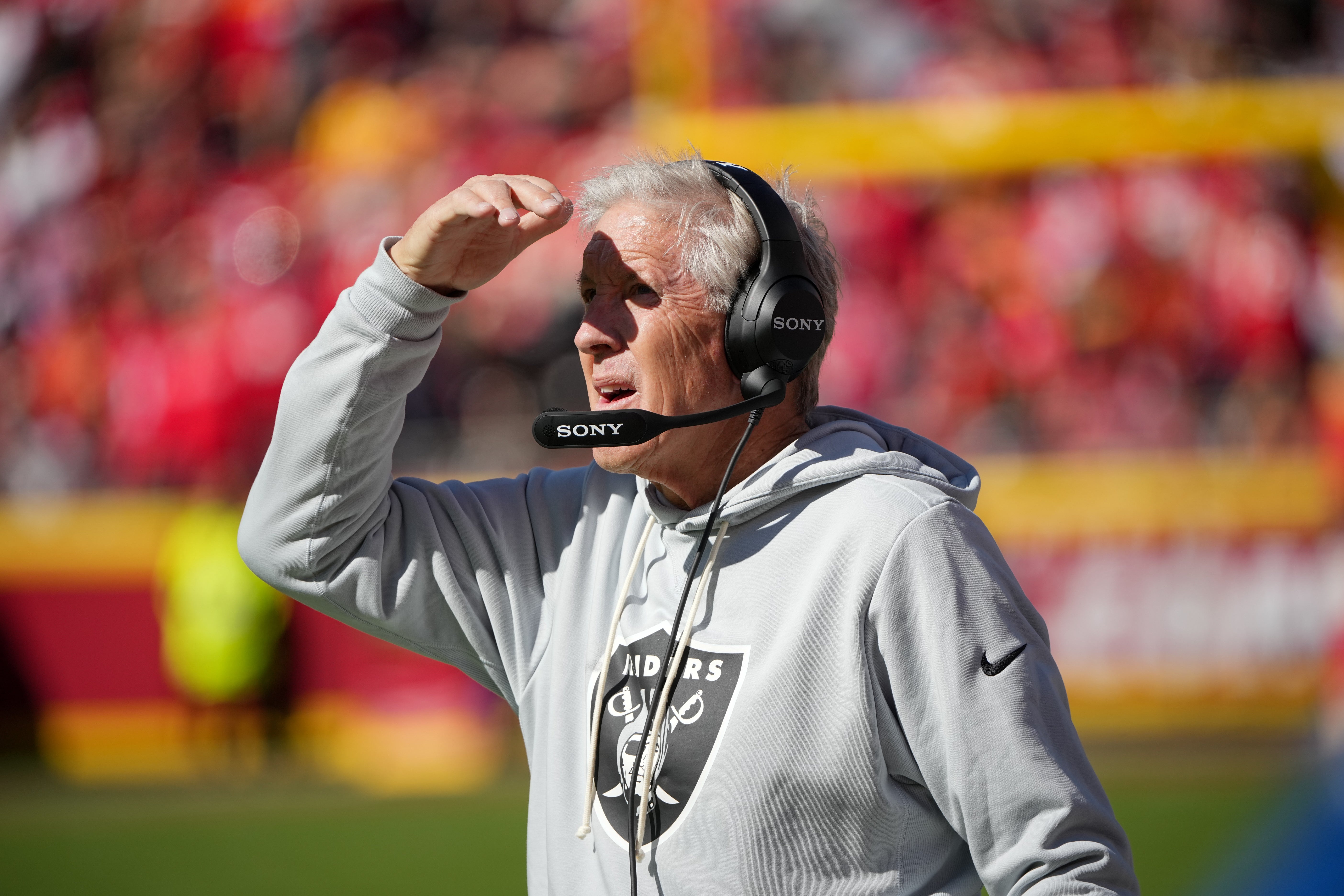 Las Vegas Raiders head coach Pete Carroll