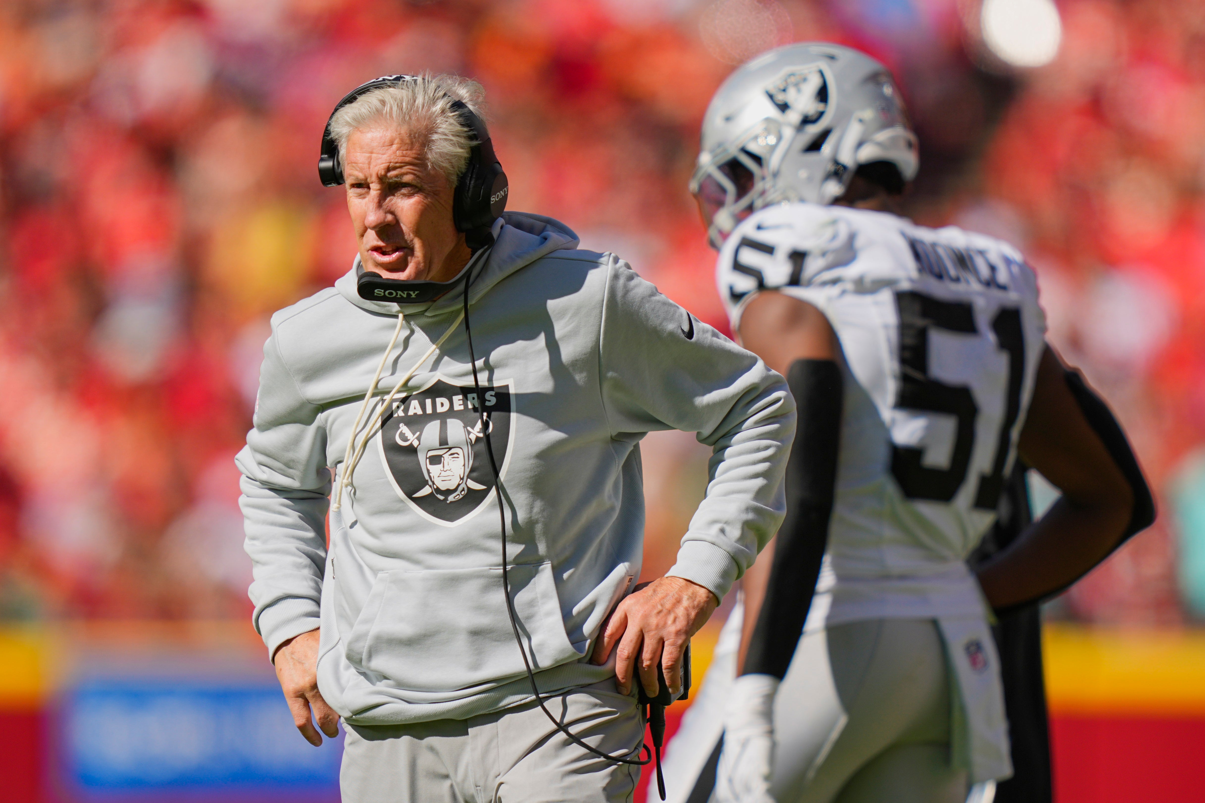 Las Vegas Raiders head coach Pete Carroll