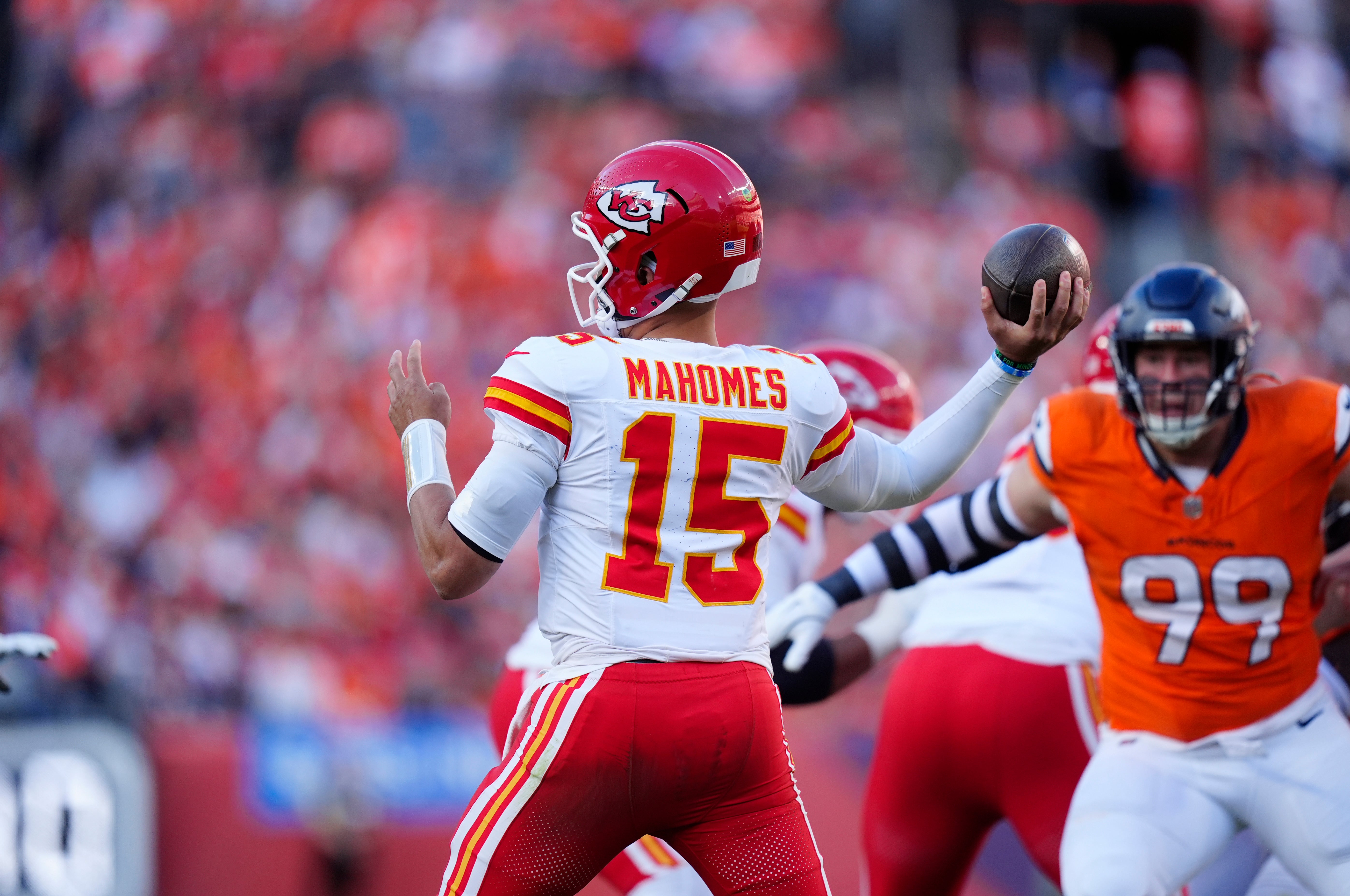 Kansas City Chiefs quarterback Patrick Mahomes Denver broncos