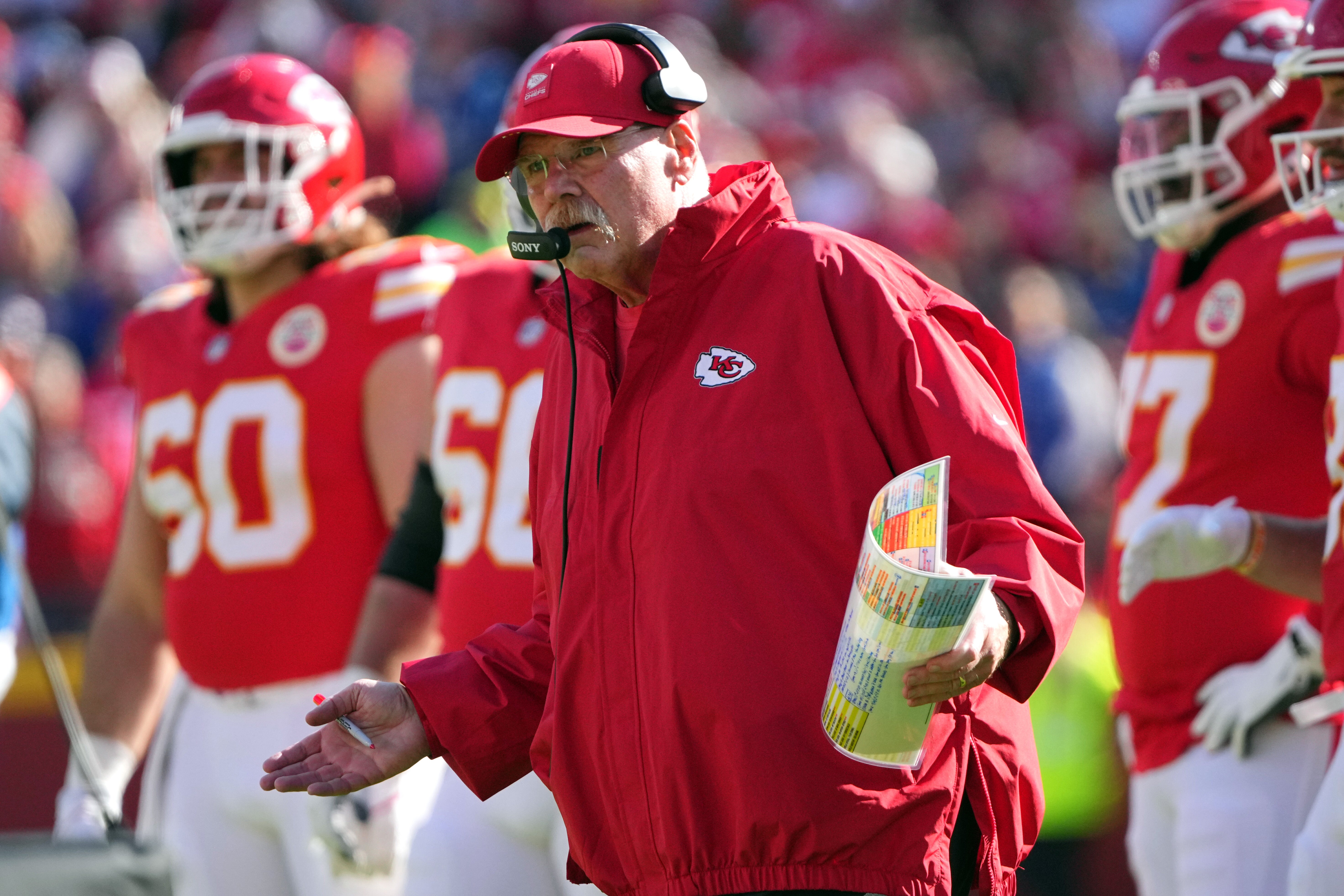 Kansas City Chiefs head coach Andy Reid vs. the Colts