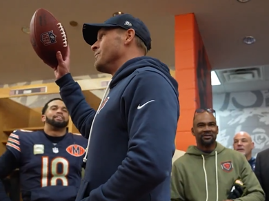 Ben Johnson addresses the team following Week 10 win.