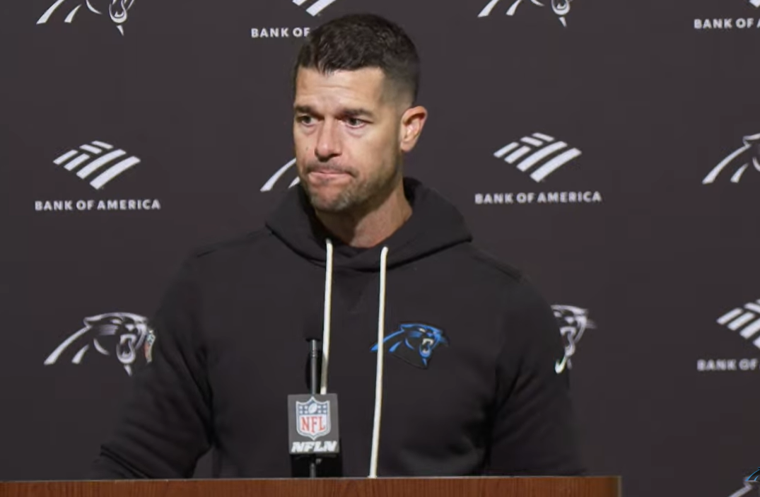 Dave Canales speaks with the media following Week 12 loss.