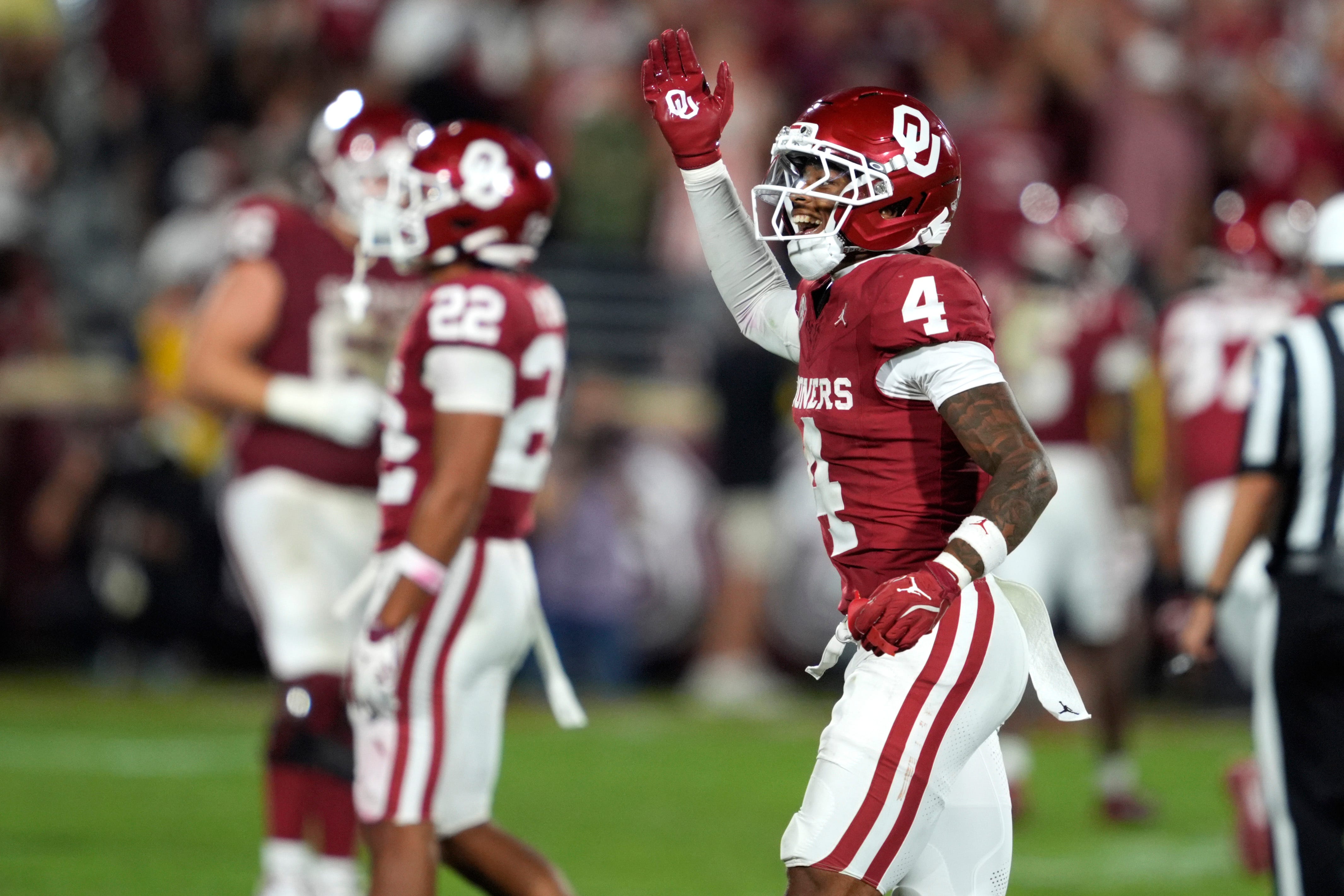 Oklahoma Sooners cornerback Courtland Guillory vs. LSU Tigers Barion Brown